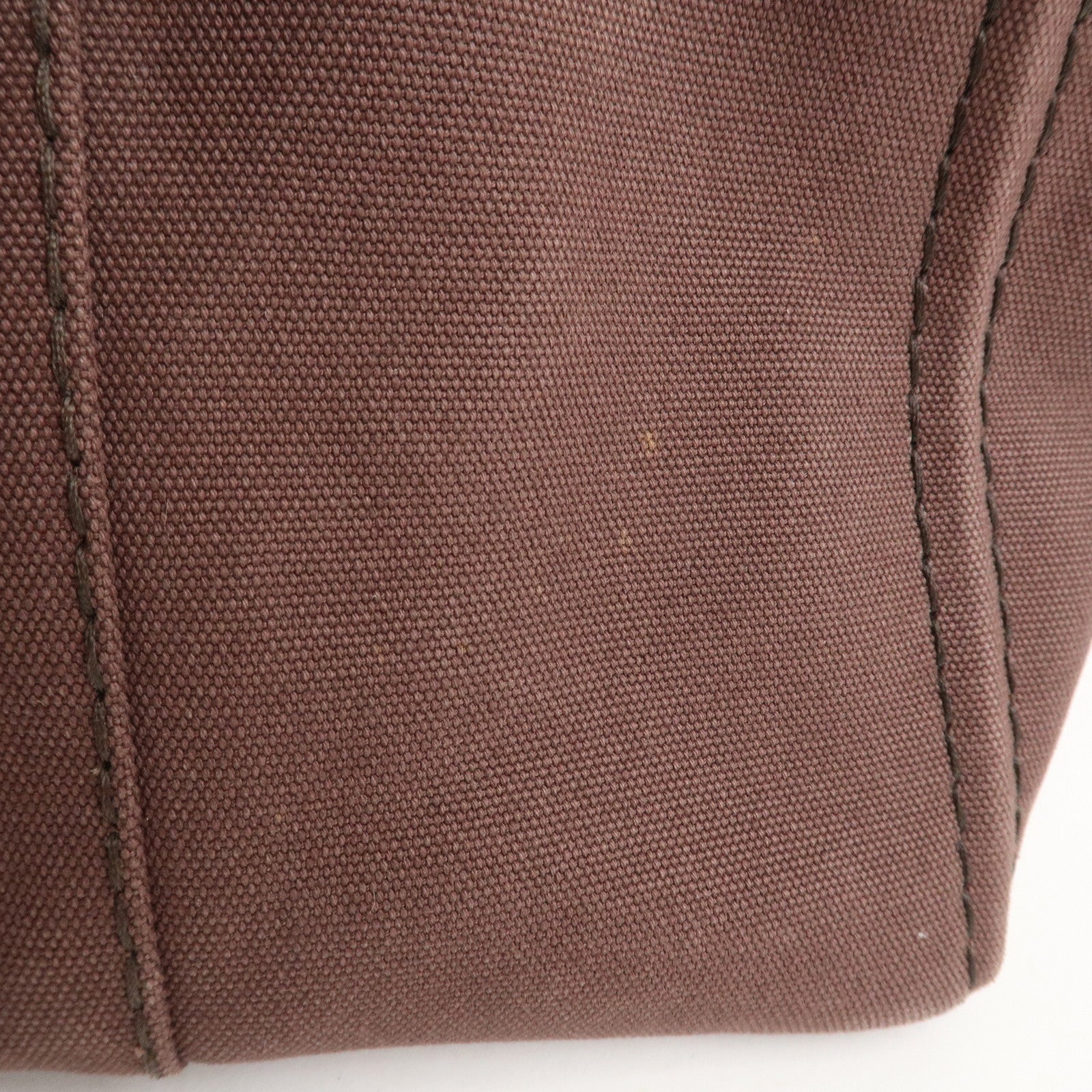 PRADA Logo Canapa Canvas 2Way Bag Hand Bag Brown BN2642