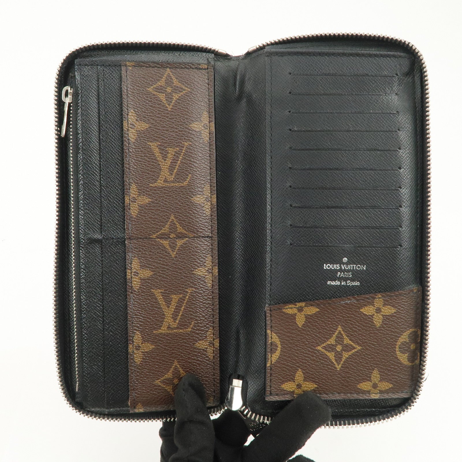 Louis Vuitton Monogram Macassar Zippy Wallet Vertical M60109