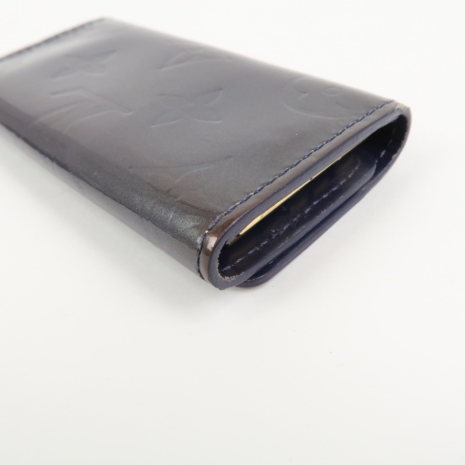 Louis Vuitton Monogram Vernis Multicle 4 Ring Key Case Indigo