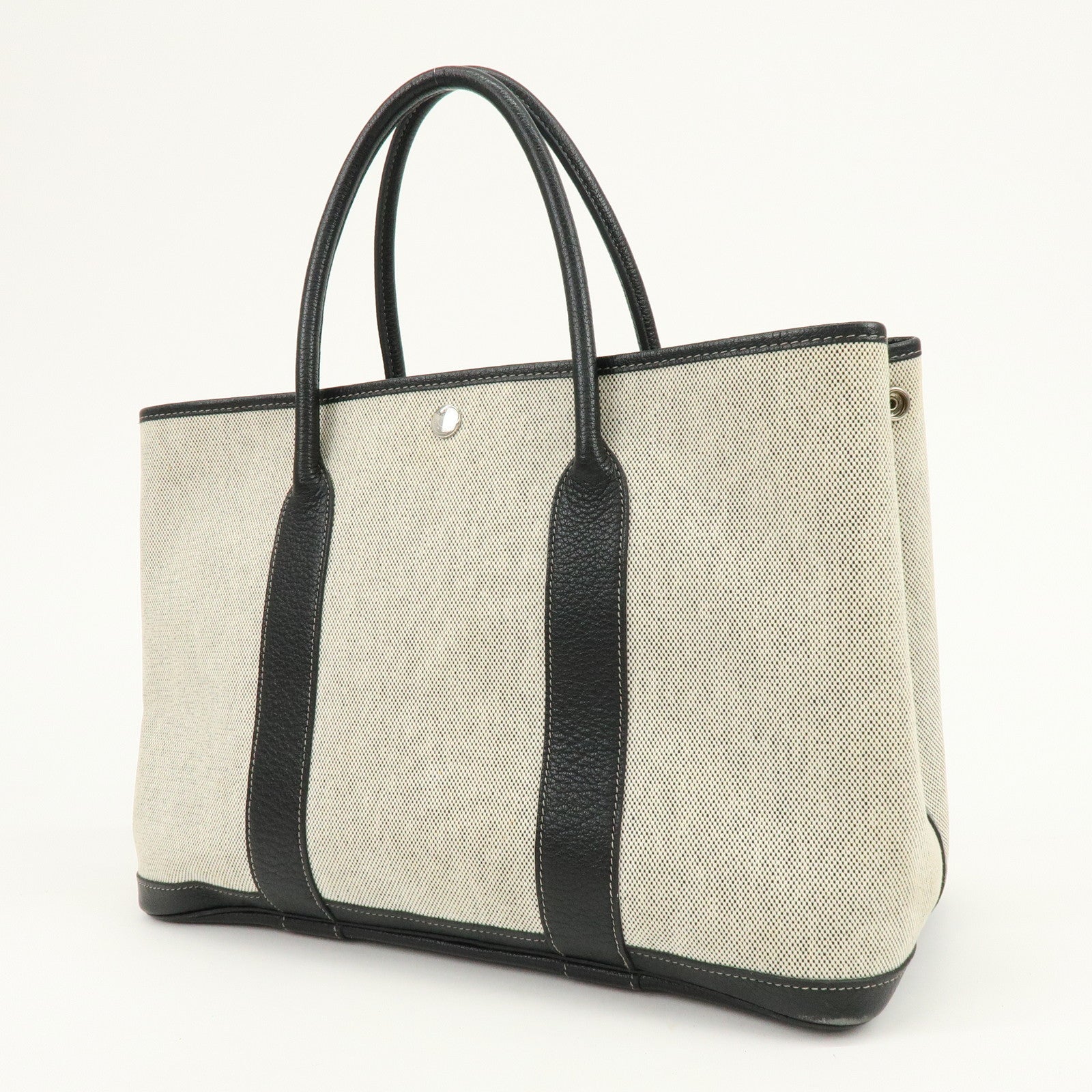 HERMES Toile H Garden Party PM Tote Bag Christmas Limited Black