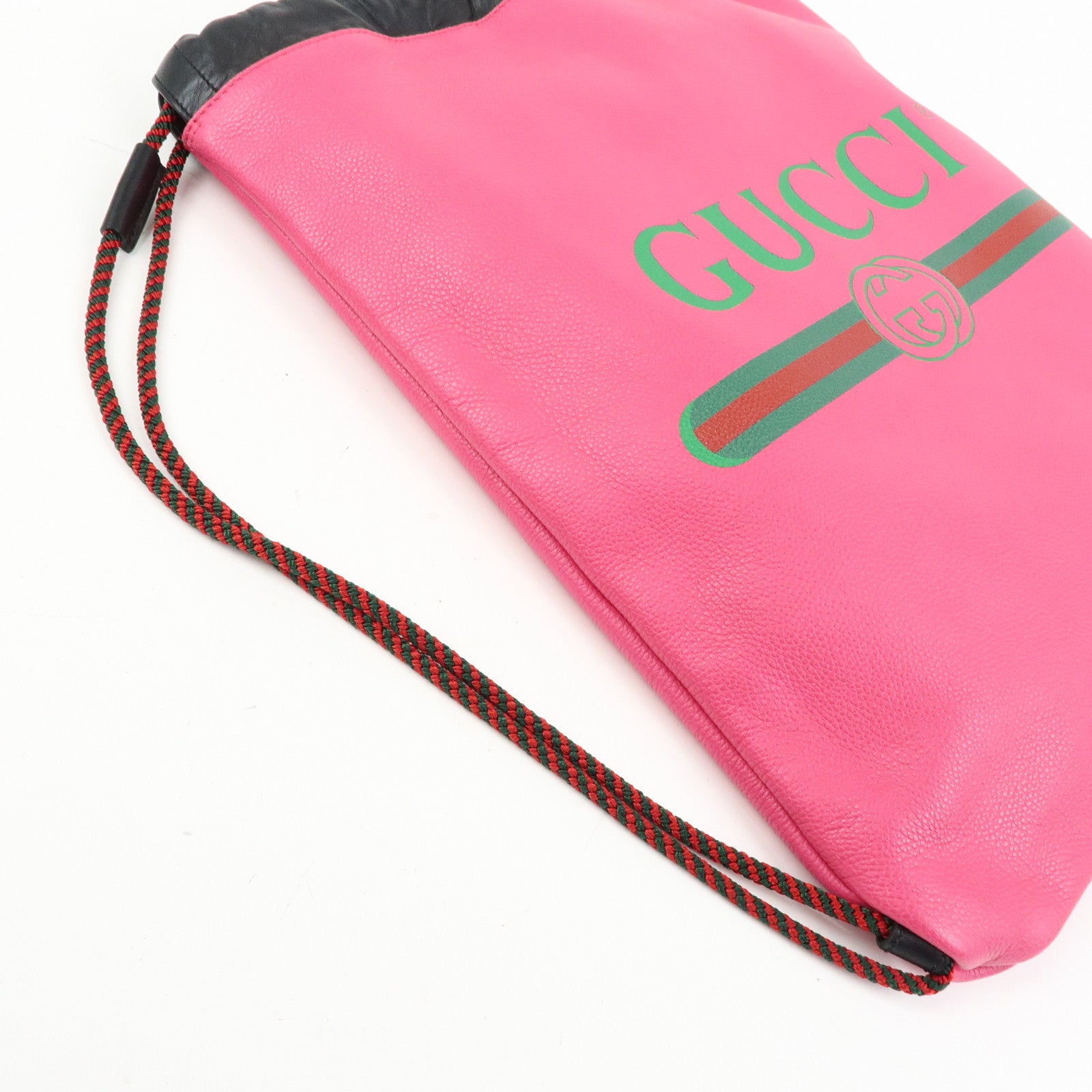 GUCCI Interlocking G Sherry Leather 2Way Bag Backpack Pink 494053