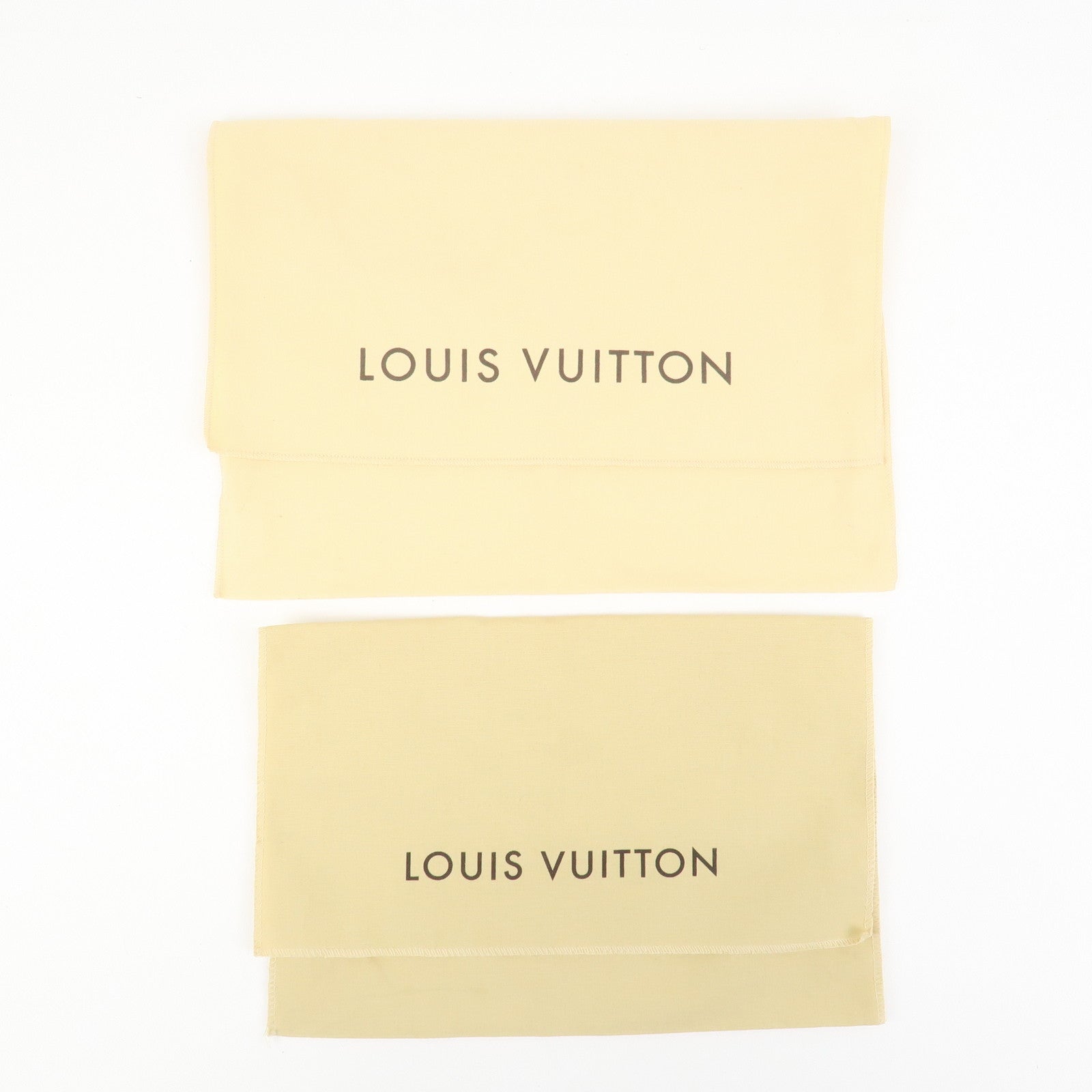 Louis Vuitton Set Of 10 Dust Bag Storage Bag Flap Style Beige