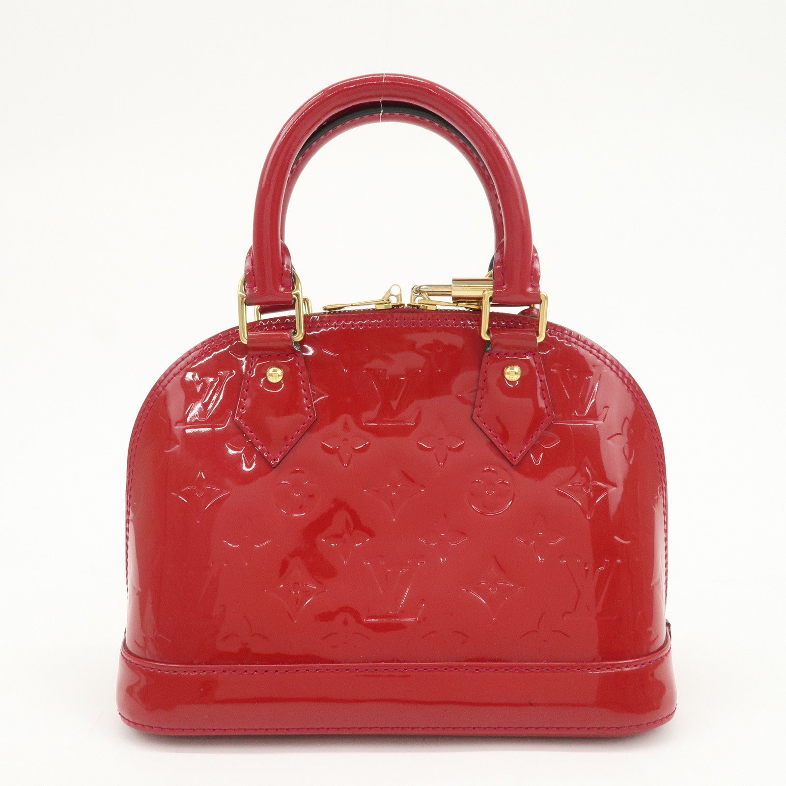 Louis Vuitton Monogram Vernis Alma BB 2Way Bag Rouge Grenade M91698