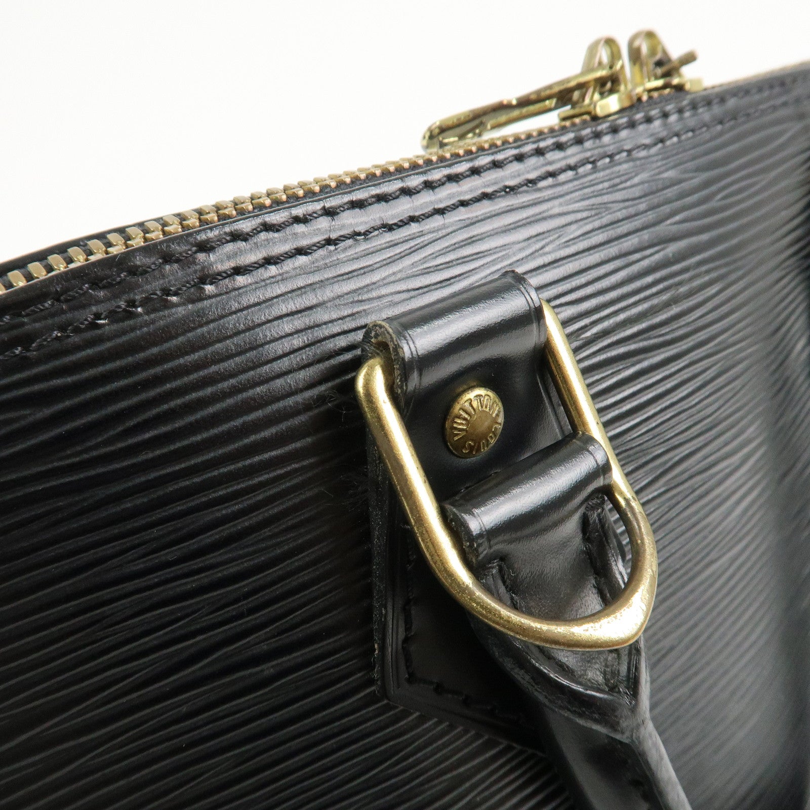 Louis Vuitton Epi Leather Alma MM Hand Bag Noir Black M52142
