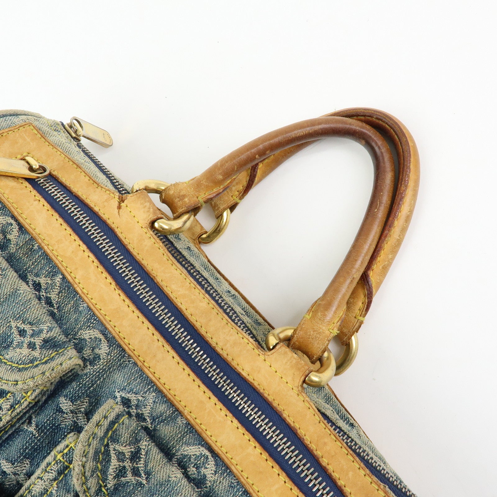 Louis Vuitton Monogram Denim Neo Speedy Boston Bag Blue M95019