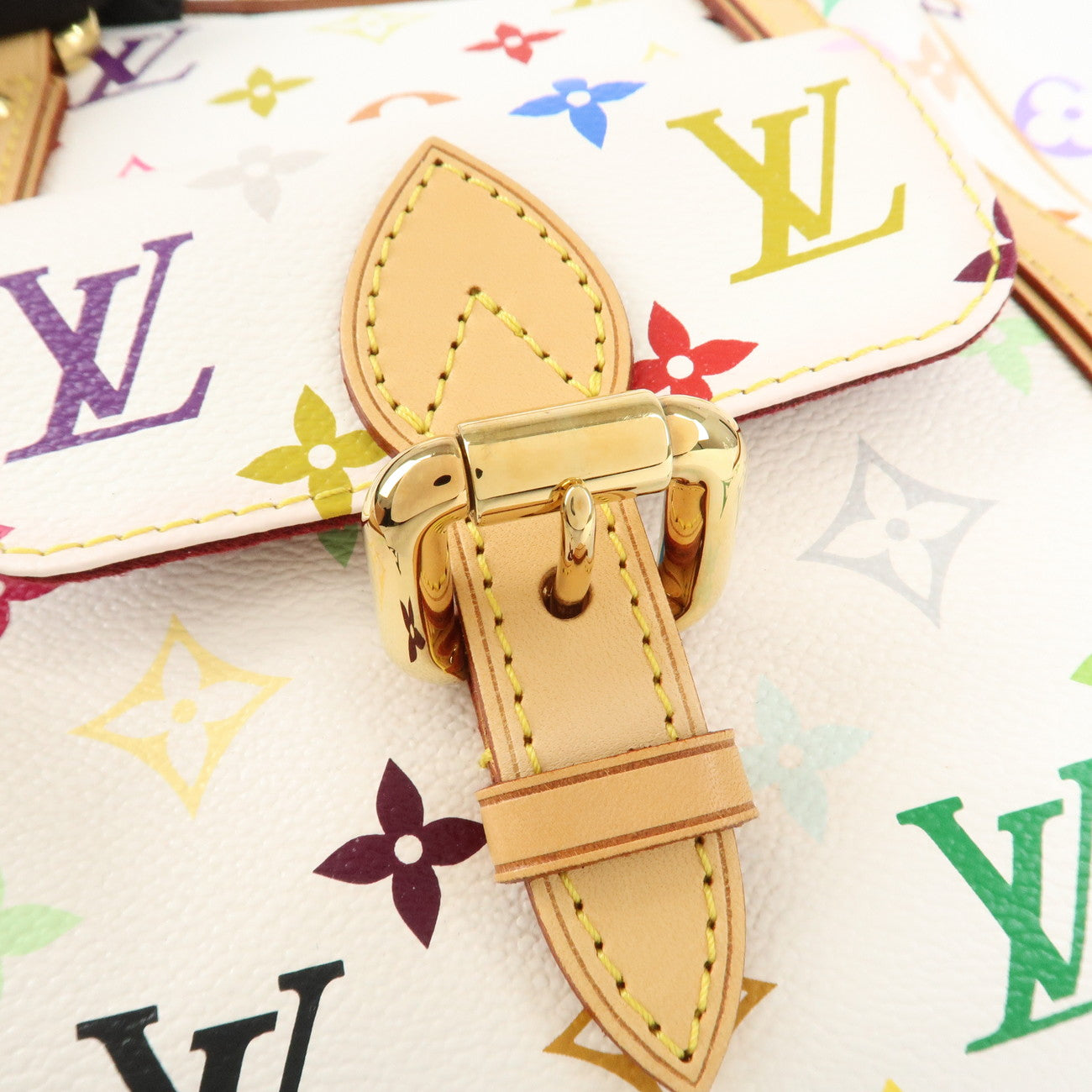 Louis Vuitton Monogram Multicolor Priscilla Hand Bag Blanc M40096