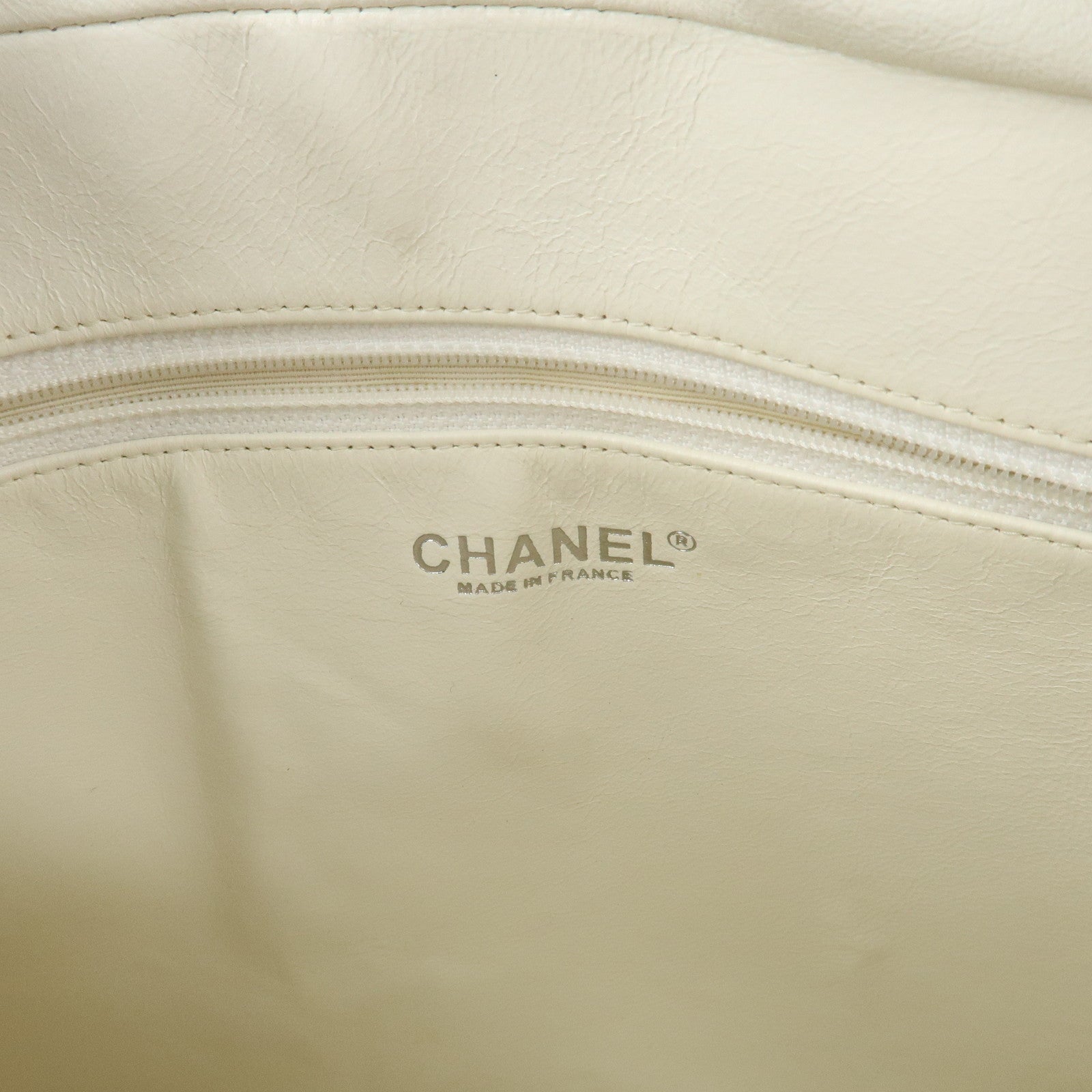 CHANEL Sports Line COCO Mark Canvas Leather Shoulder Bag Gray White