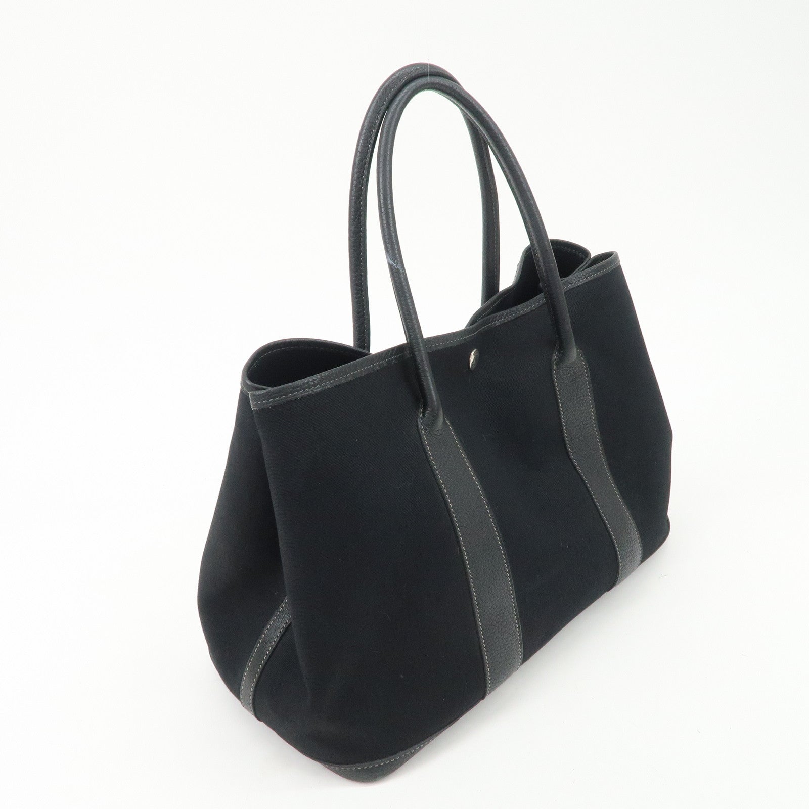 HERMES Toile Officier Negonda Garden Party PM G Stamped Tote Bag