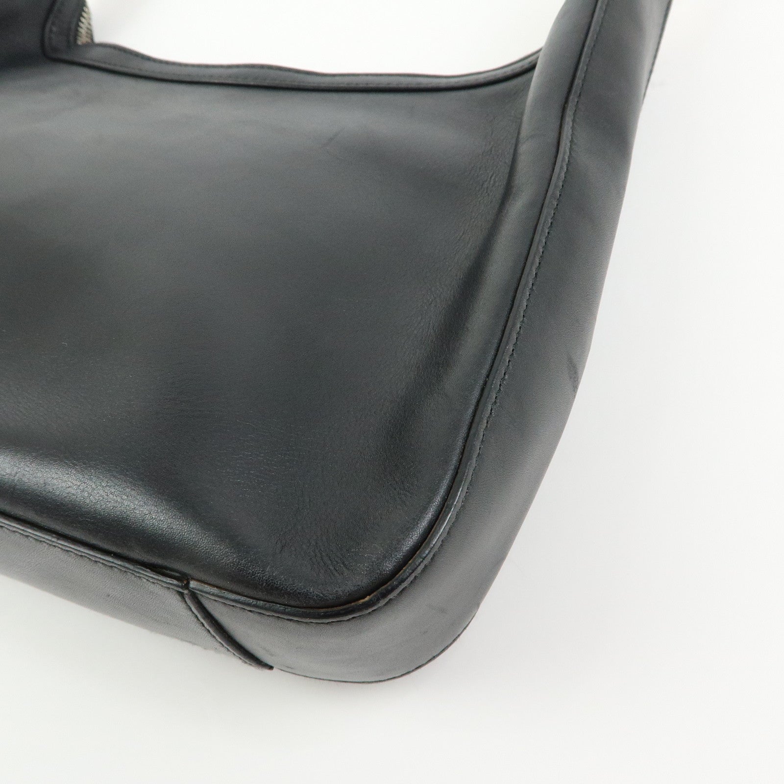 GUCCI Leather Shoulder Bag Hand Bag Black 001・3812・002122