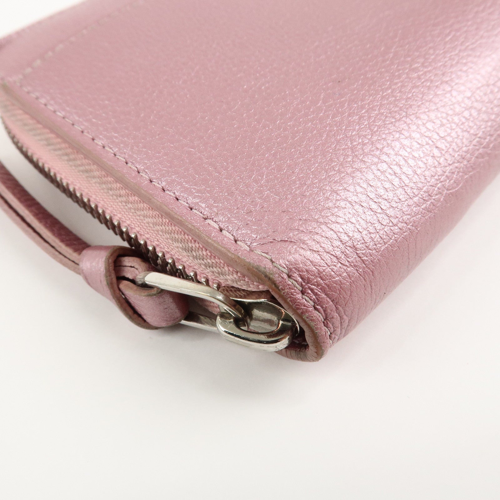 Louis Vuitton Calf Leather Zippy Lock Me Wallet Crystal Rose M69812 Used