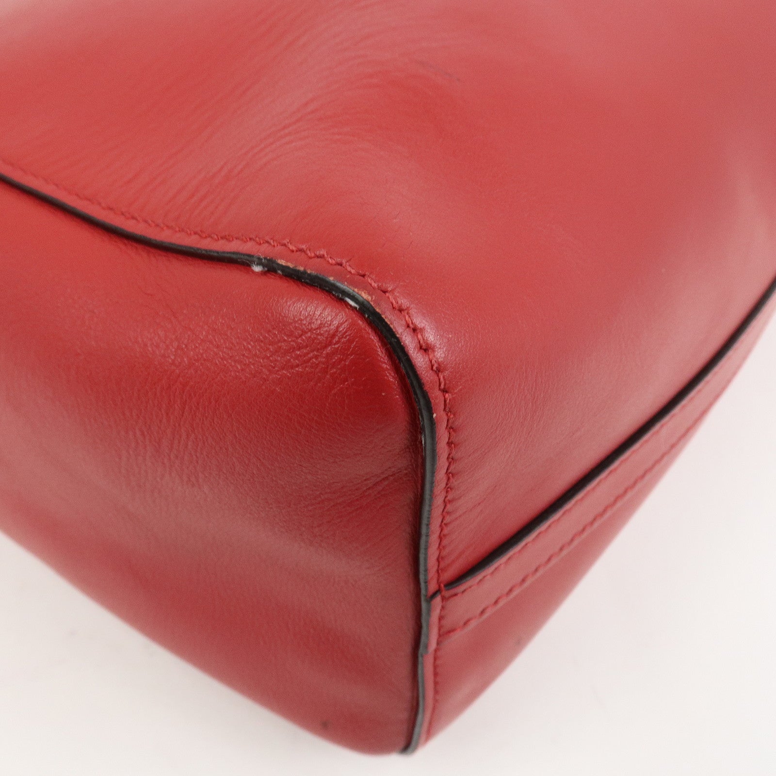 PRADA Logo Leather 2Way Bag Tote Bag Hand Bag Shoulder Bag 1BG041
