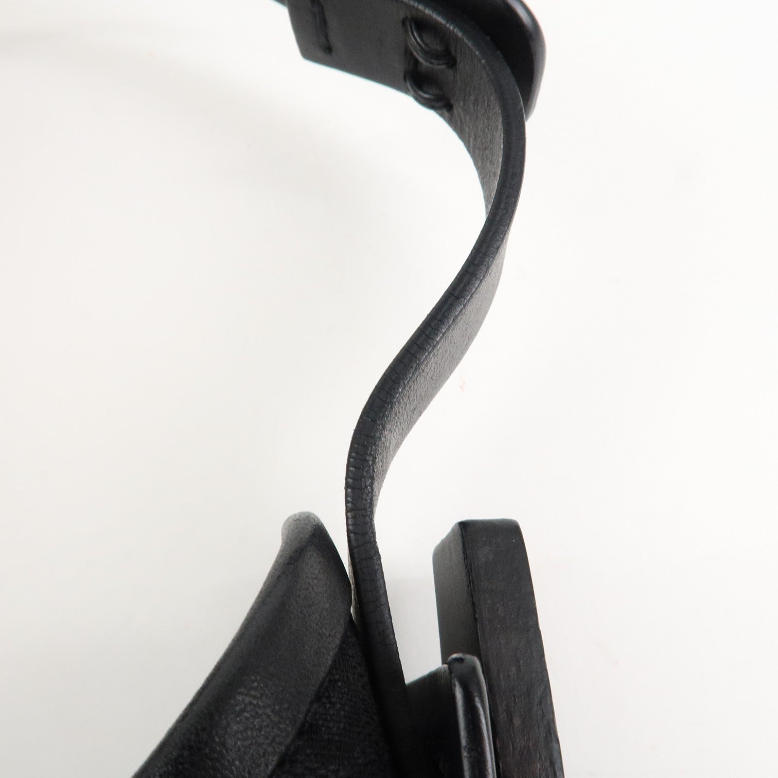 GUCCI GG Canvas Leather Shoulder Bag Hand Bag Black 107752 Used