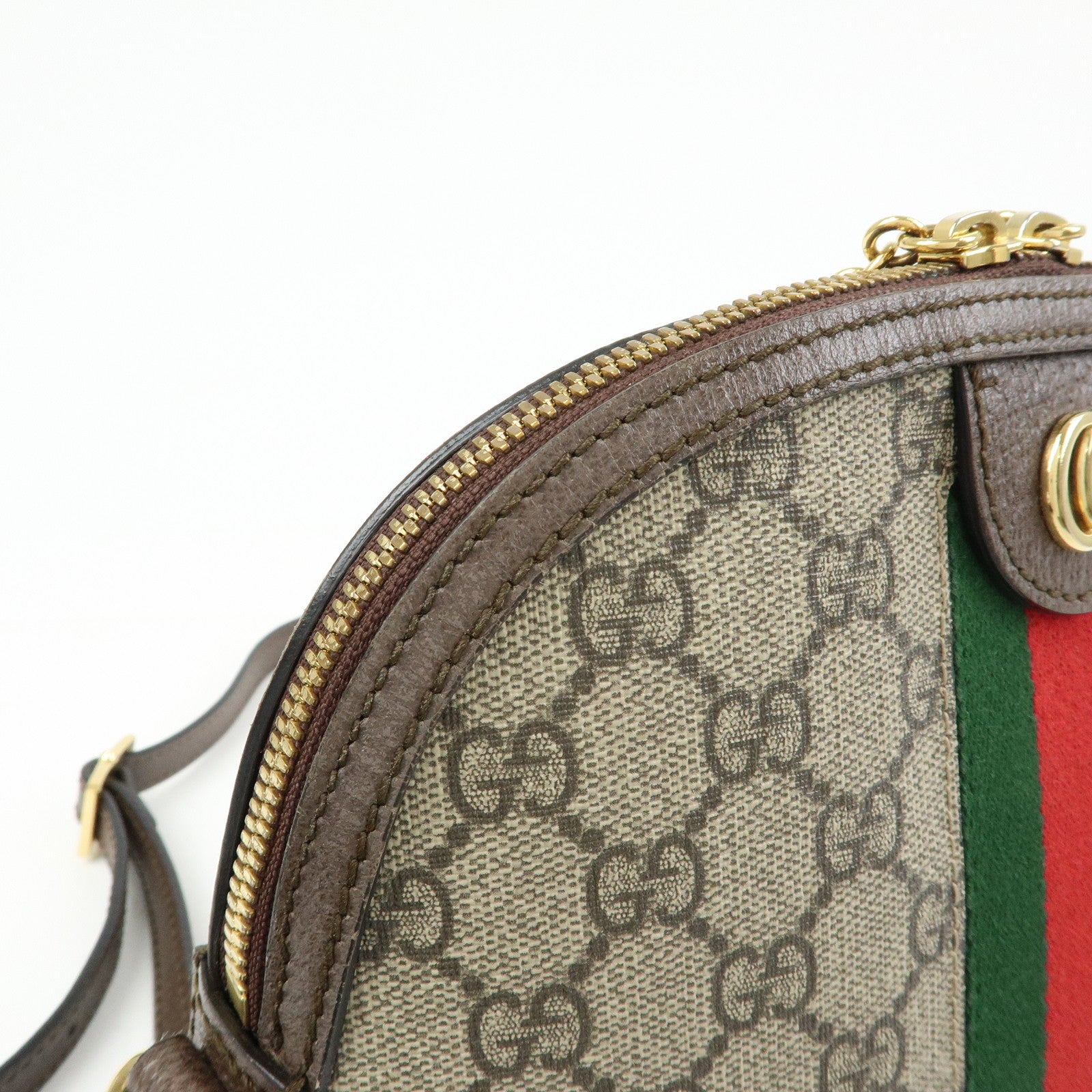 GUCCI Sherry Ophidia GG Supreme Leather Shoulder Bag Beige 499621