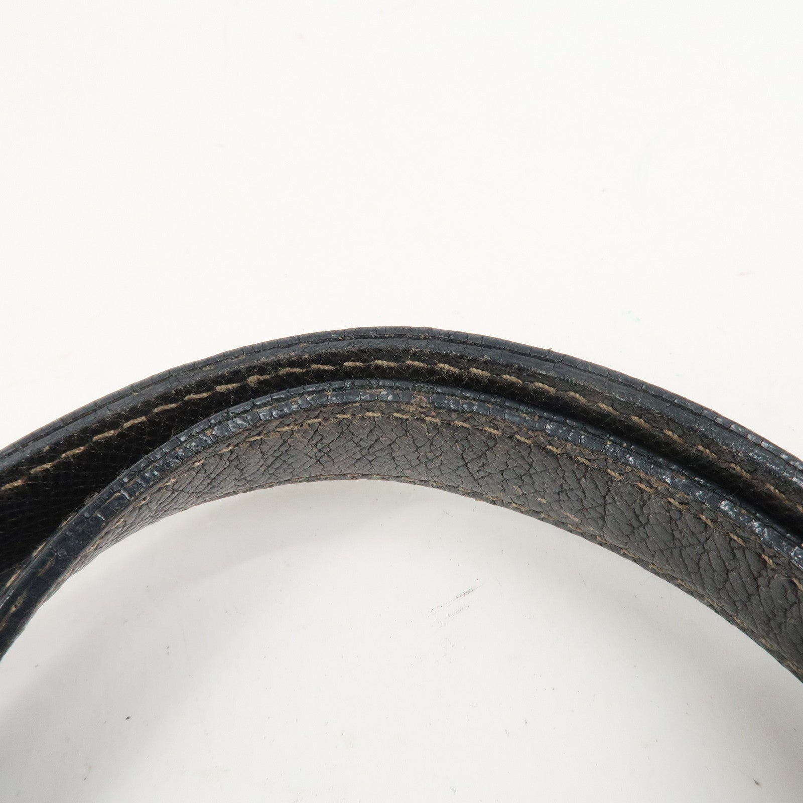 Ferragamo Gancini Leather Shoulder Bag Hand Bag Black