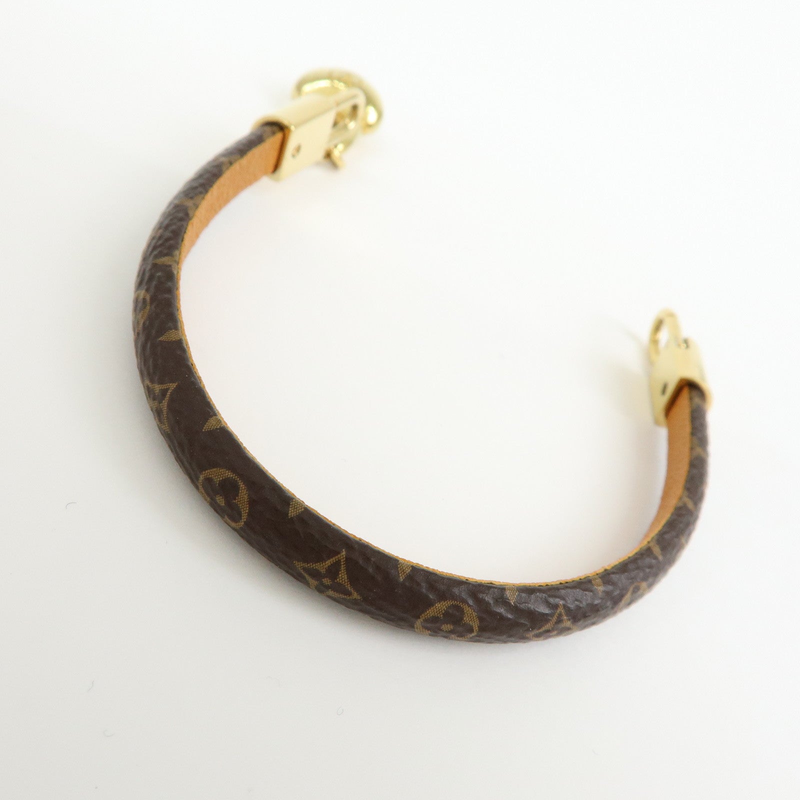 Louis Vuitton Monogram Bracelet Crazy In Lock Size 17 Brown M6451