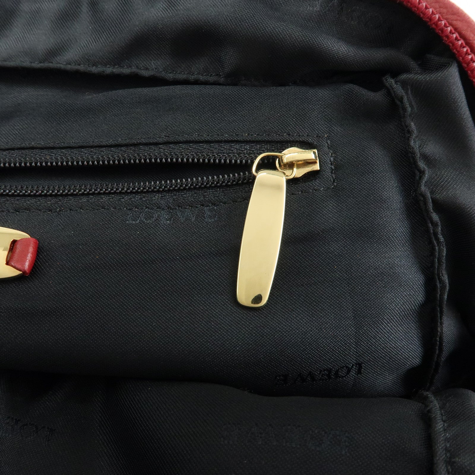 LOEWE Anagram Nappa Leather Hand Bag Shoulder Bag Red