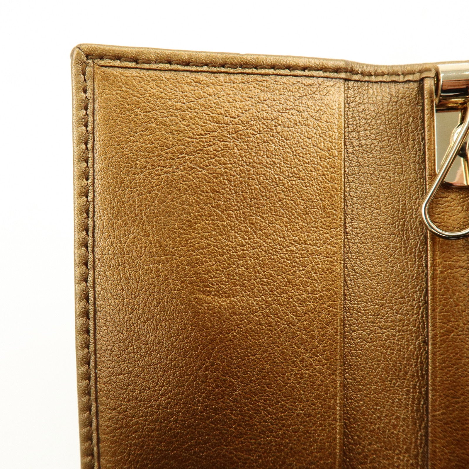 GUCCI GG Canvas Leather 6 Ring Key Case Beige Brown 127048