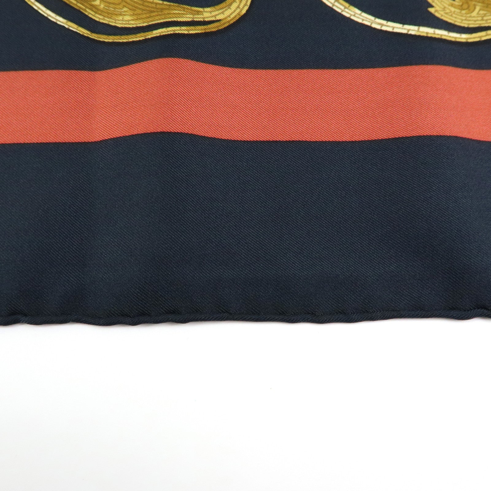 HERMES Carre 90 Silk 100% Scarf Cheval Jurc Blaqck Brown Red