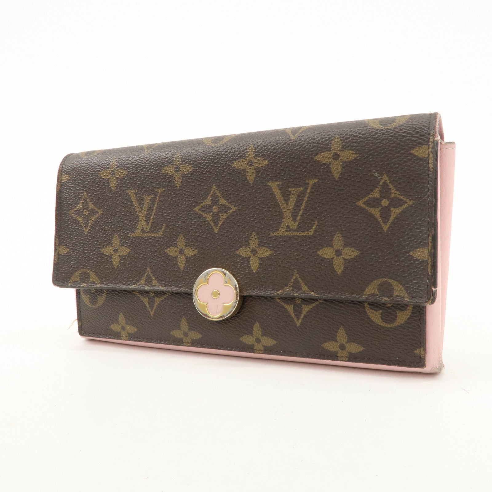 Louis Vuitton Set of 2 Monogram Tri-fold Wallet M64588 M64586 Used