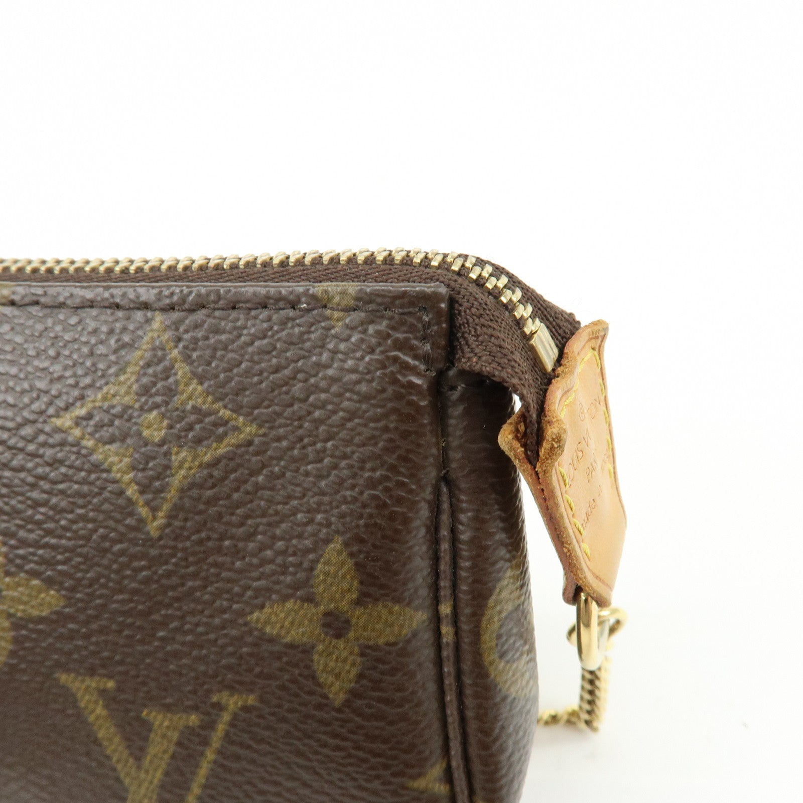 Louis Vuitton Monogram Mini Pochette Accessoires Hand Bag M58009
