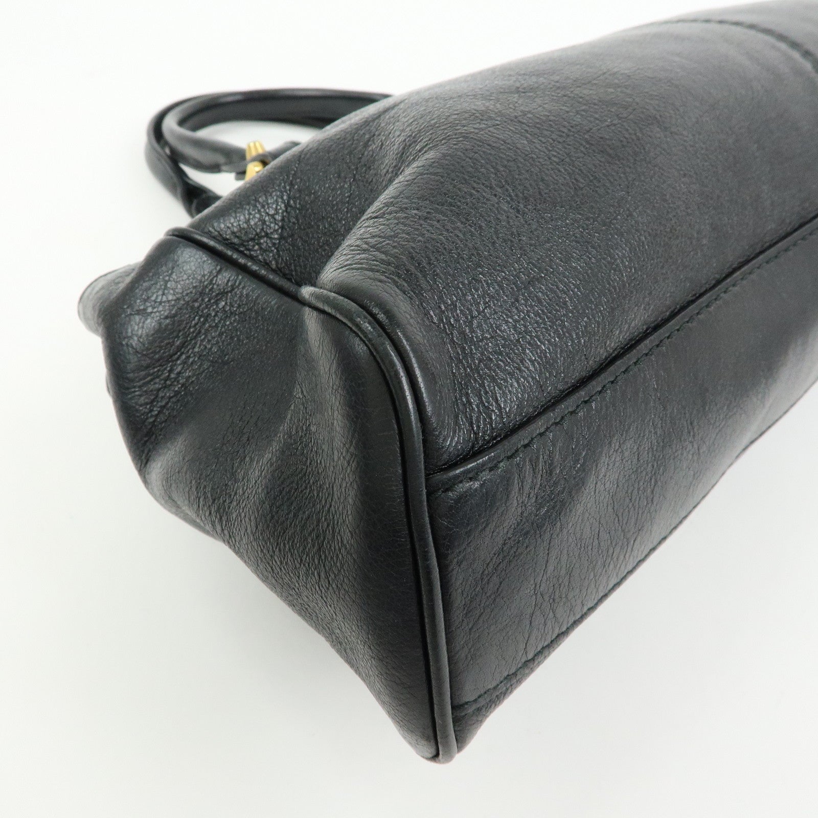 GUCCI GG Marmont Tiger Head Leather 2Way Bag Hand Bag Black 516459