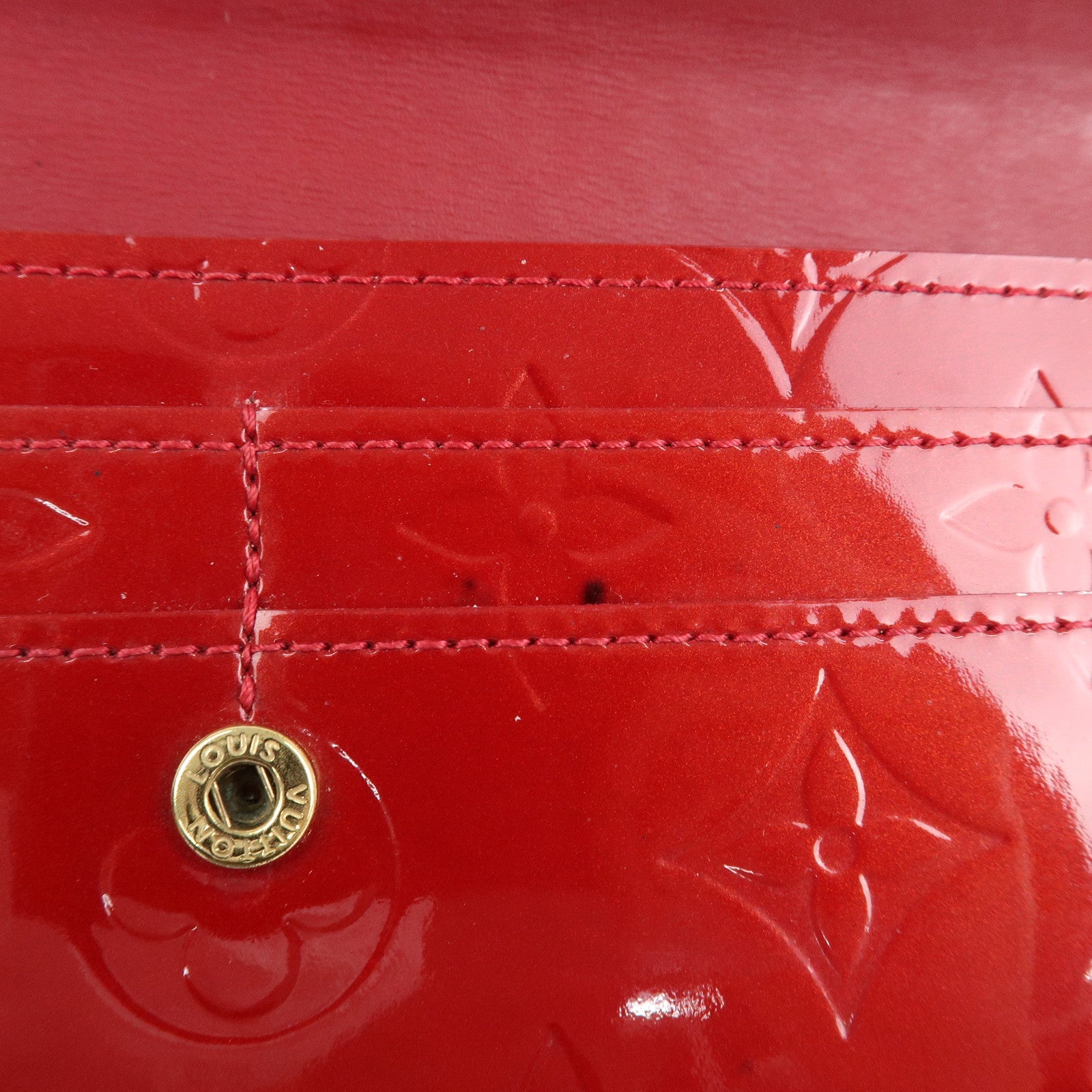 Louis Vuitton Monogram Vernis Leather Wallet Pomme d'Amour M93530 Used