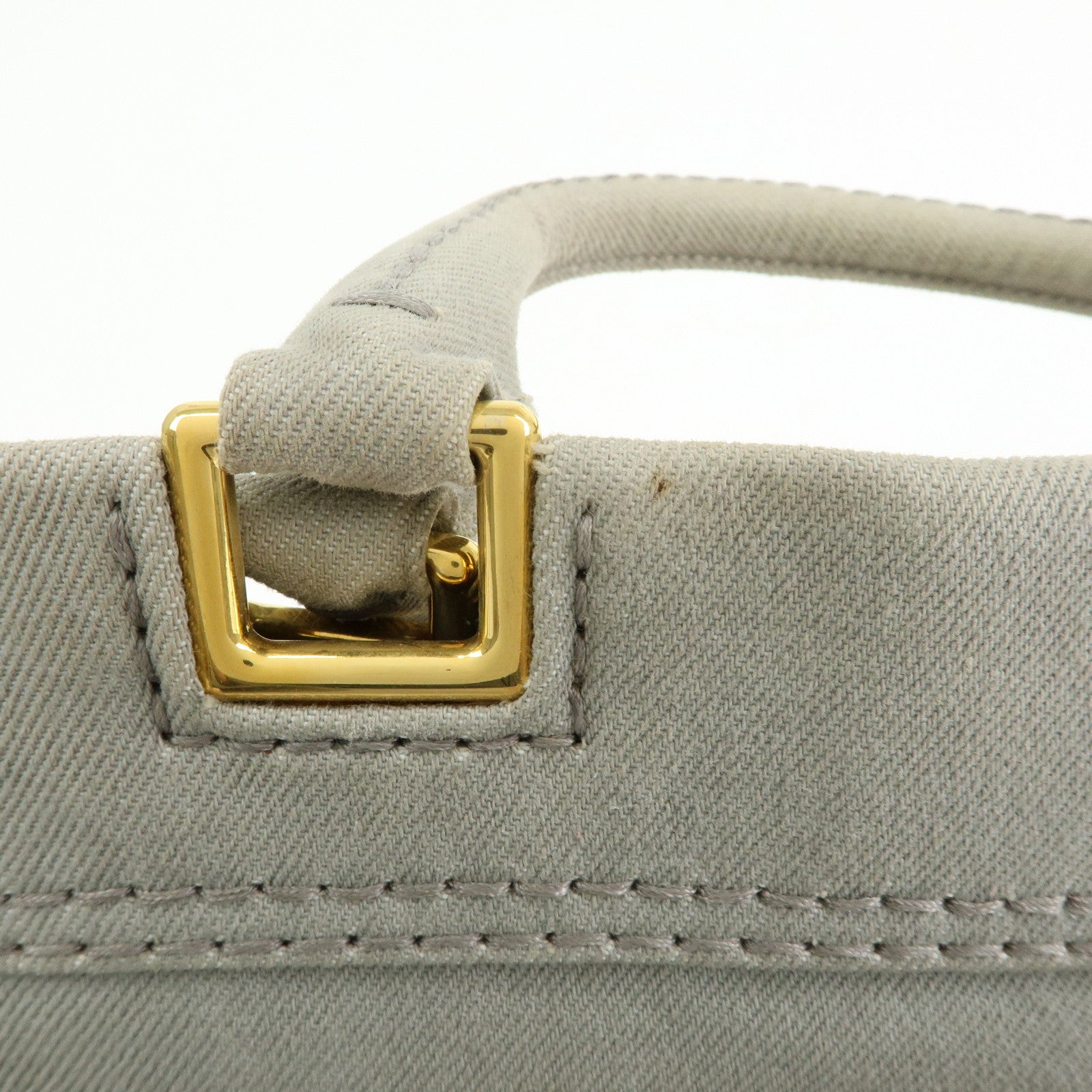 PRADA Canapa Canvas 2Way Bag Hand Bag Shoulder Bag Gray BN2069