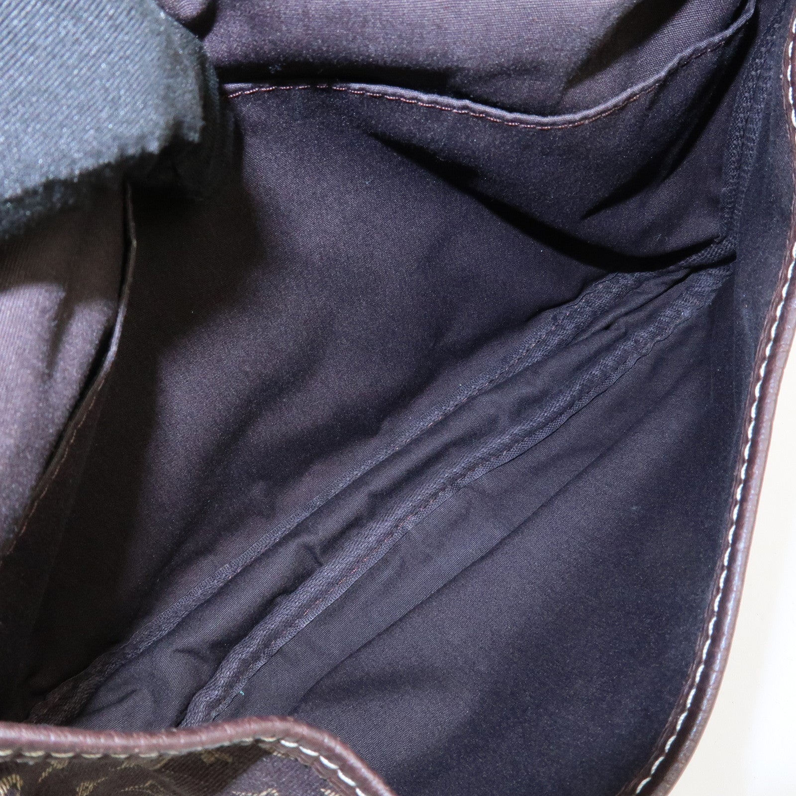 Louis Vuitton Monogram Mini Lin Saumur 30 Ebene Brown M95227 Used