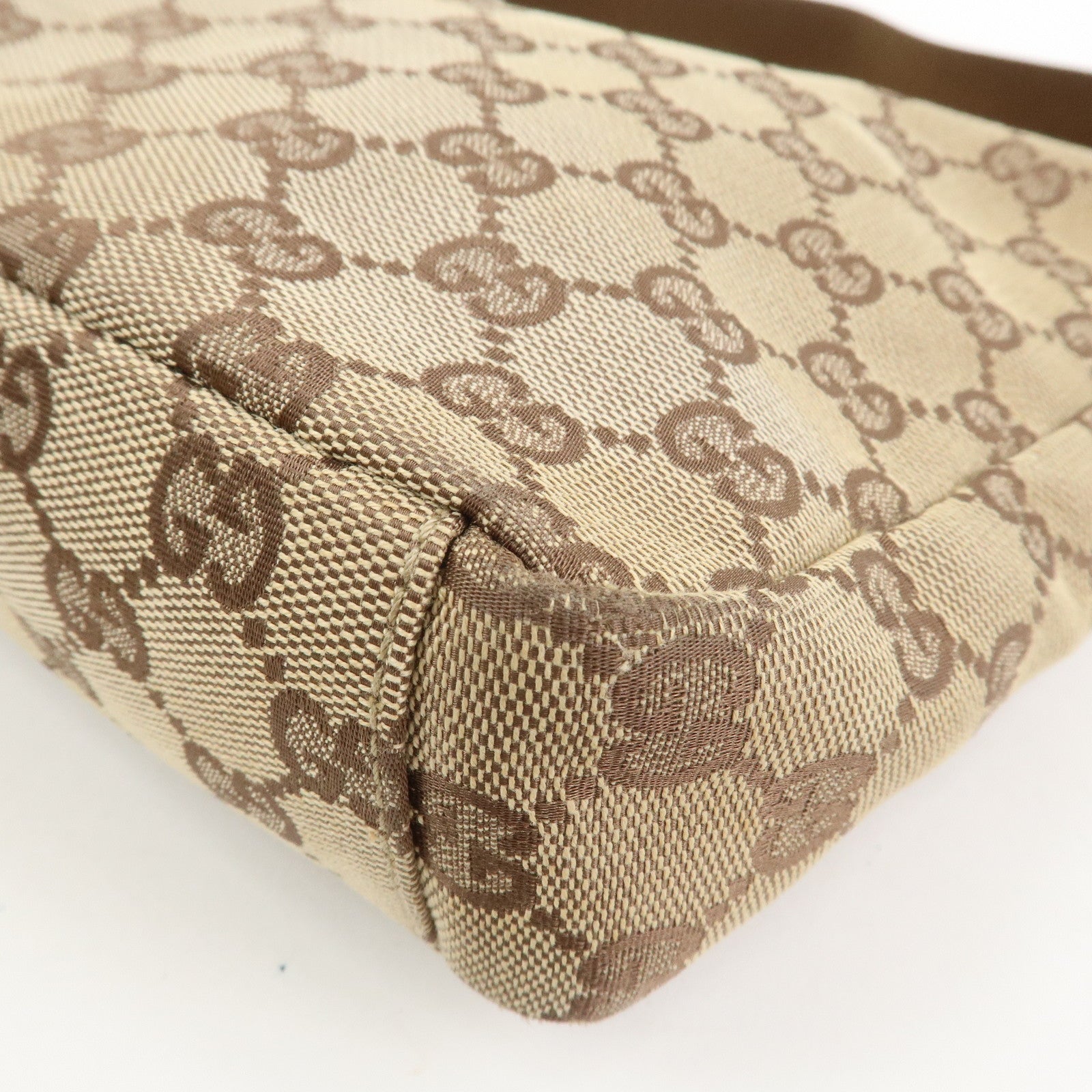 GUCCI GG Canvas Leather Shoulder Bag Crossbody Bag Brown 019.0433