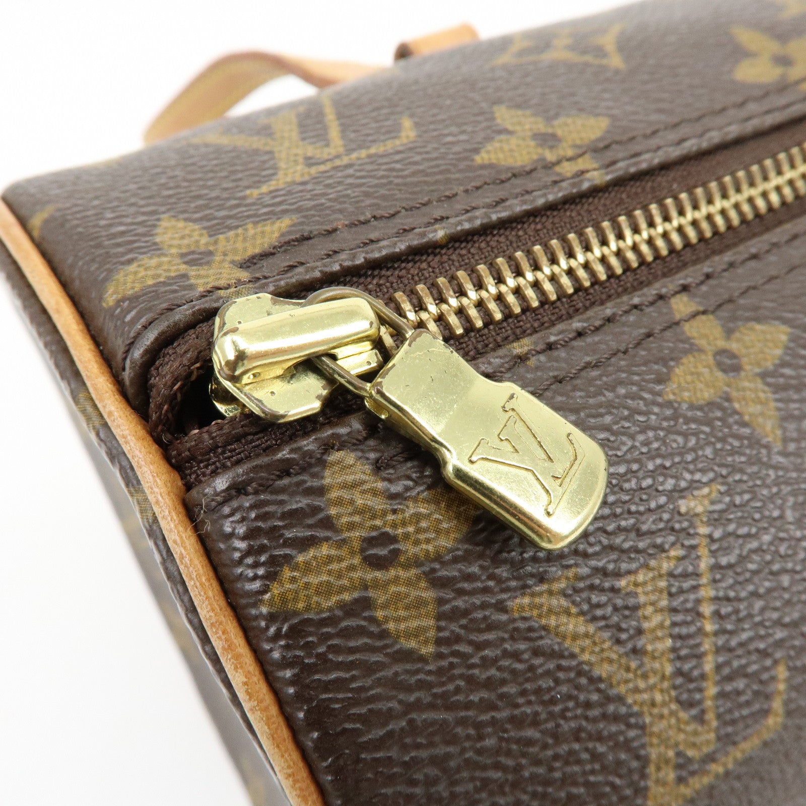 Louis Vuitton Monogram Papillon 30 Hand Bag Brown M51385