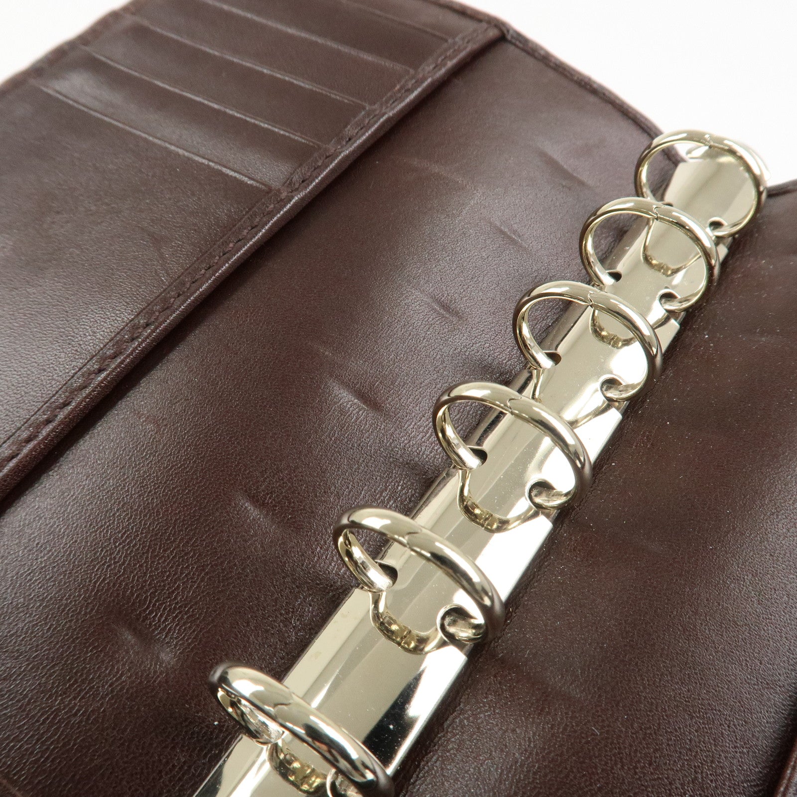 GUCCI Guccissima Leather Planner Cover Dark Brown 115240 Used