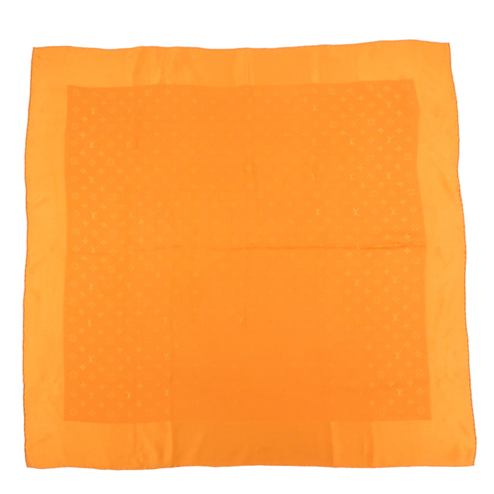 Louis Vuitton Monogram Silk 100% Scarf Orange