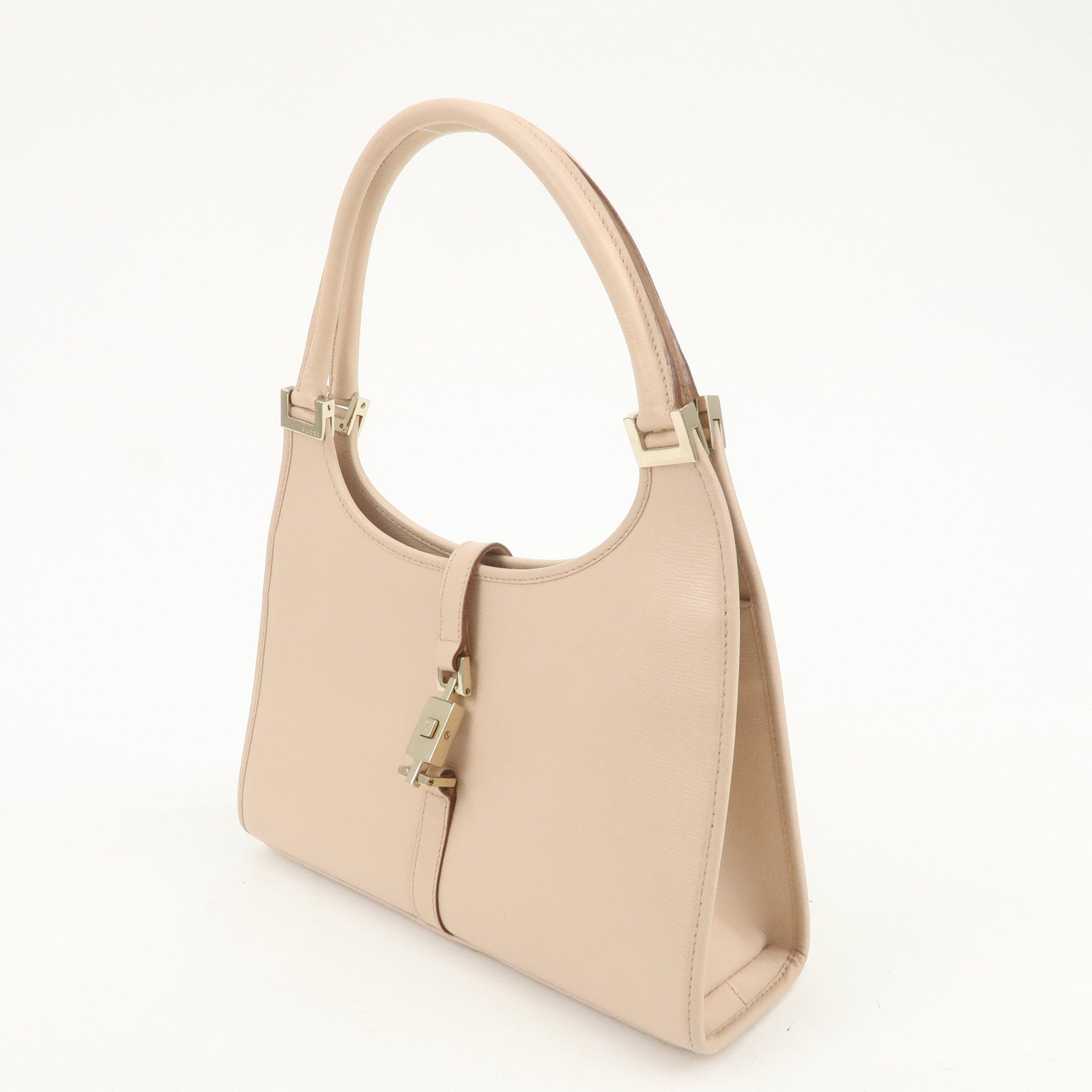 GUCCI Jackie Leather Shoulder Bag Hand Bag Pink 002 1068