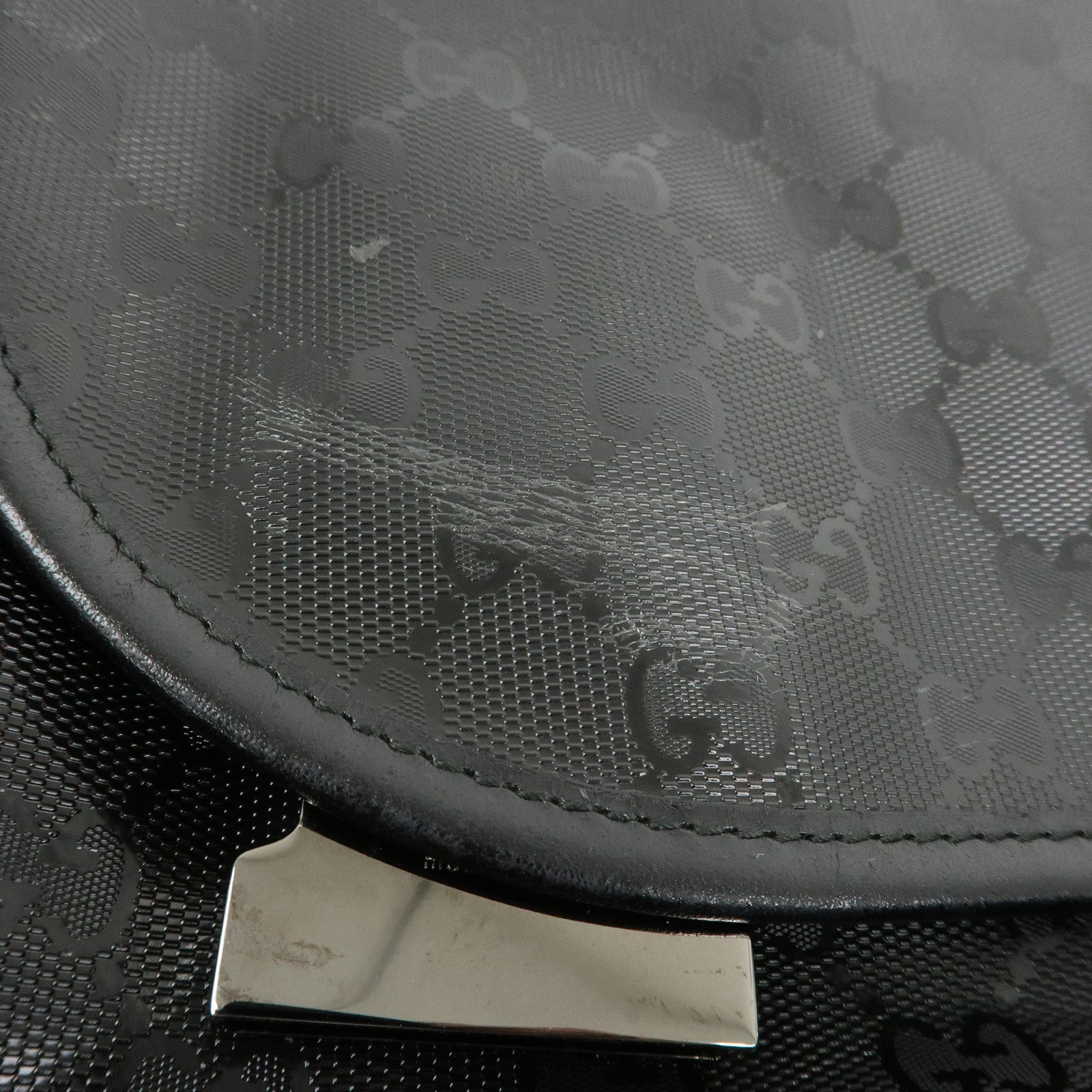 GUCCI GG Implement Canvas Shoulder Bag Crossbody Bag Black 201732