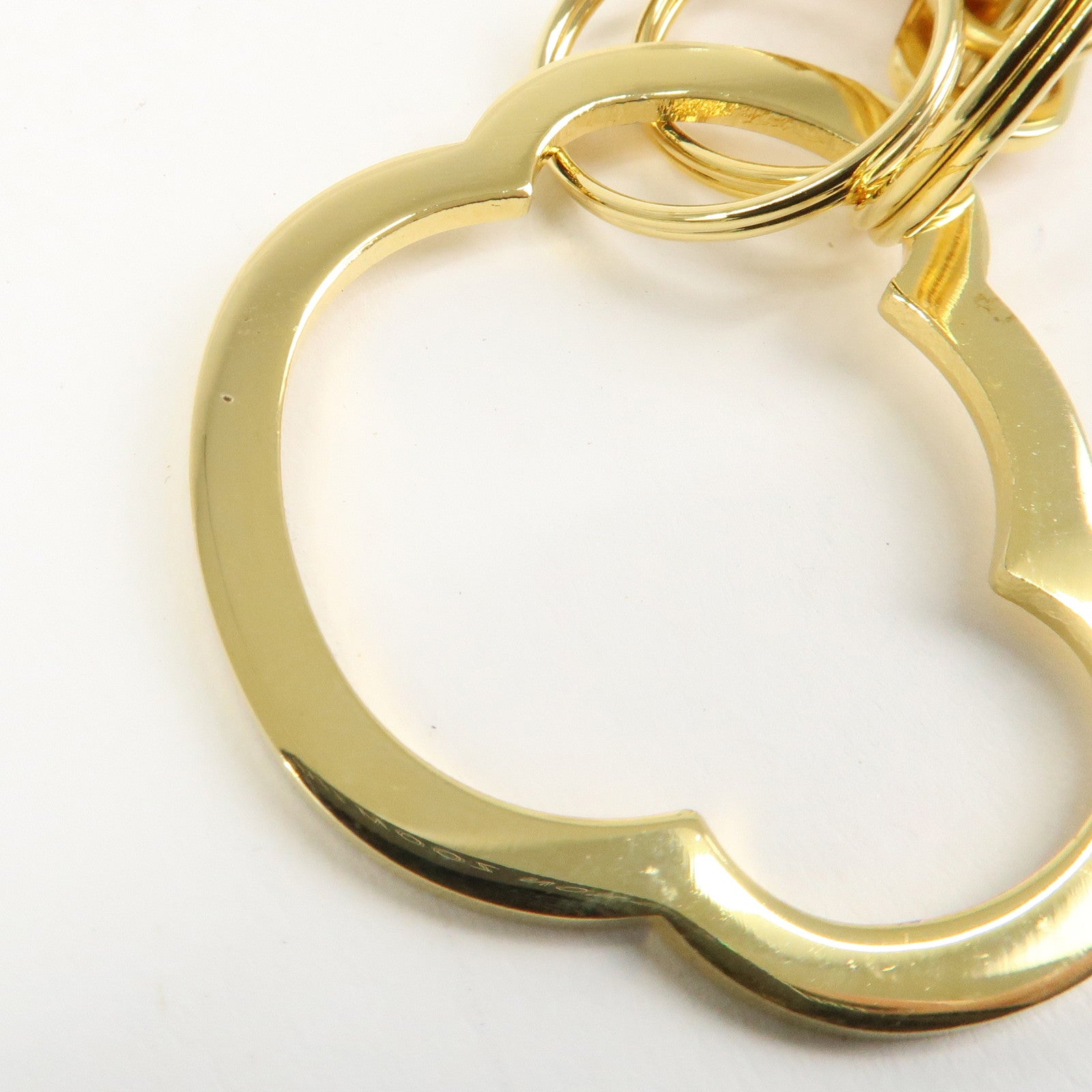 MIKIMOTO Metal Teddy Bear Bag Charm Key Chain Gold