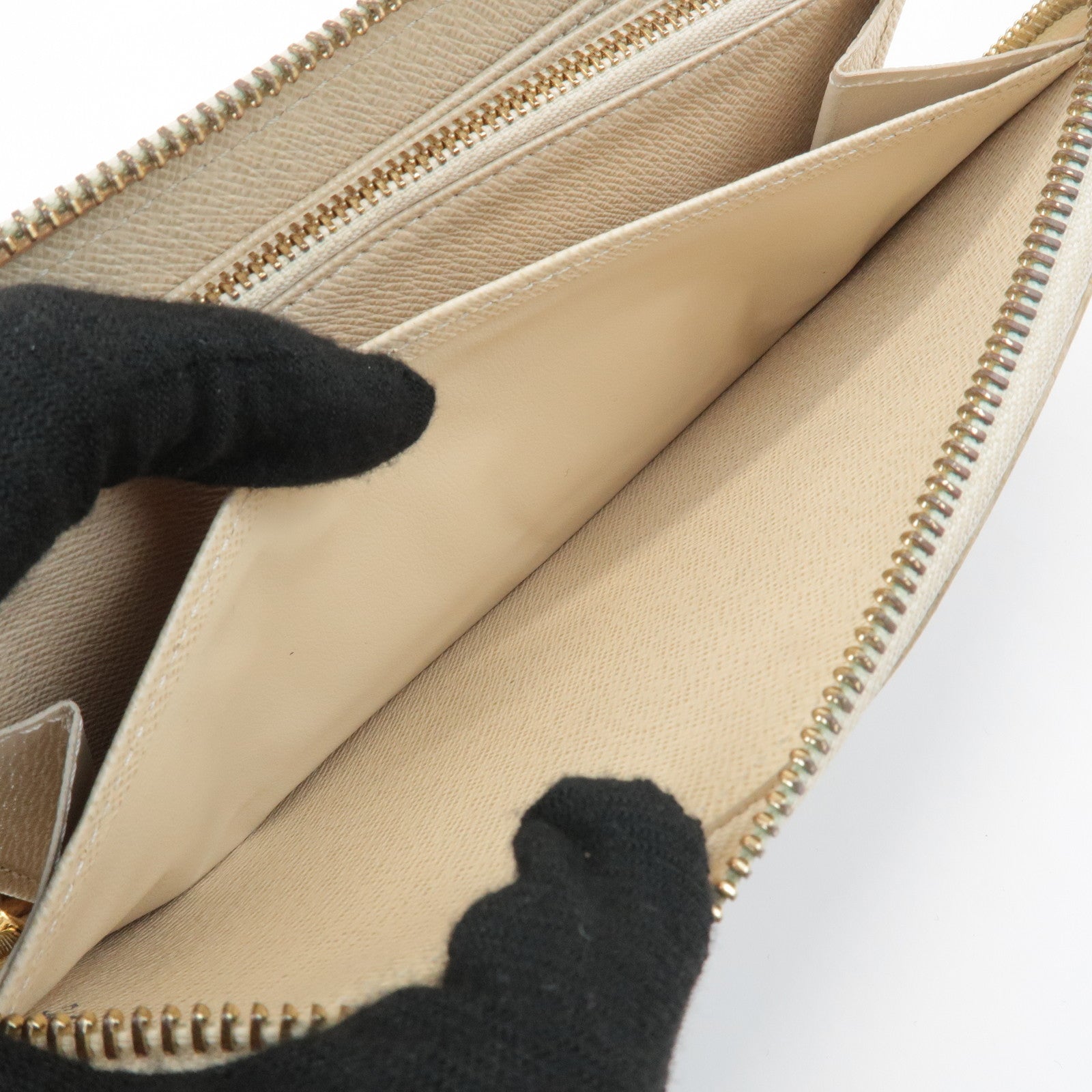 Louis Vuitton Damier Azur Round Zippy Wallet Long Wallet N60019 Used