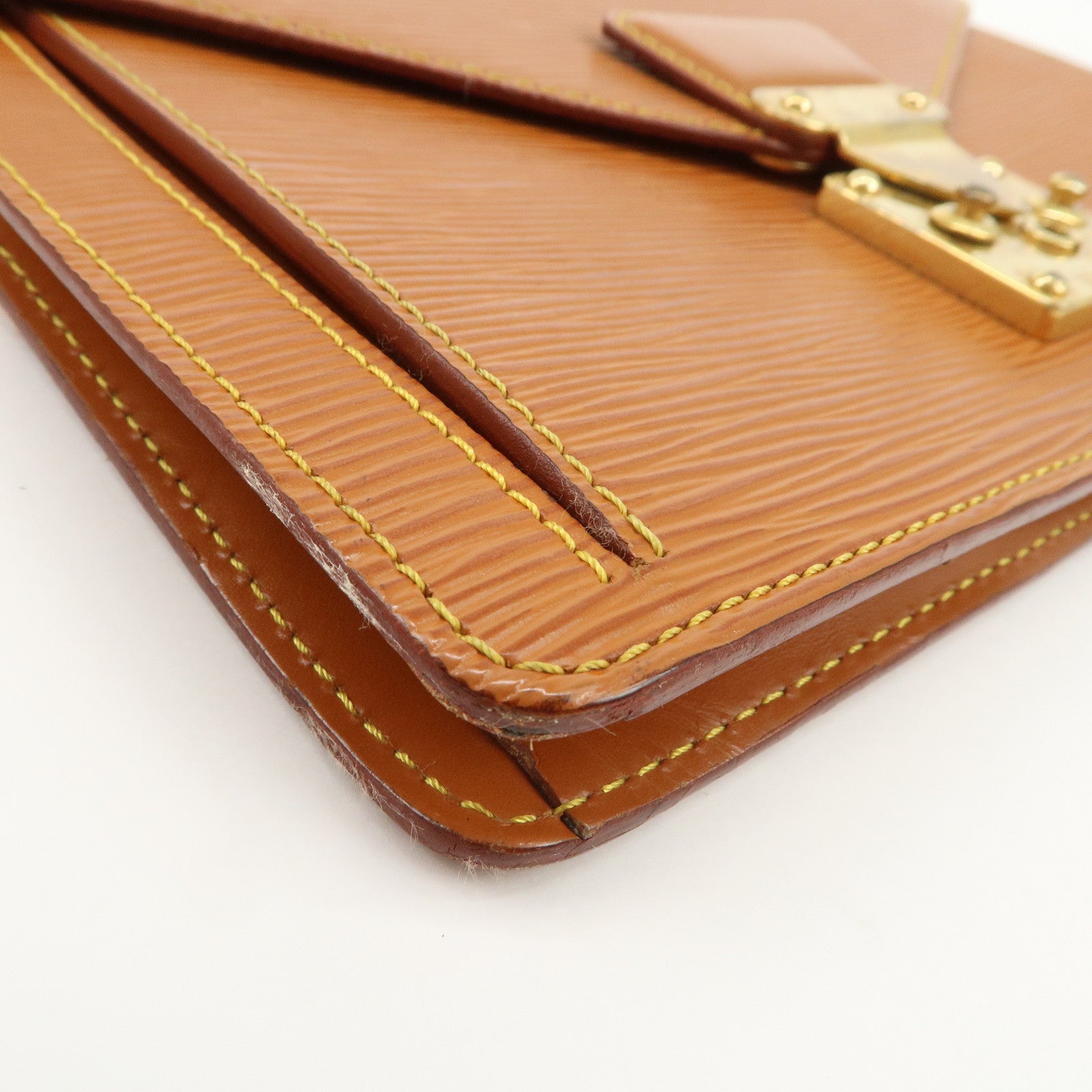 Louis Vuitton Epi Sellier Dragonne Clutch Bag Kenya Brown M52618