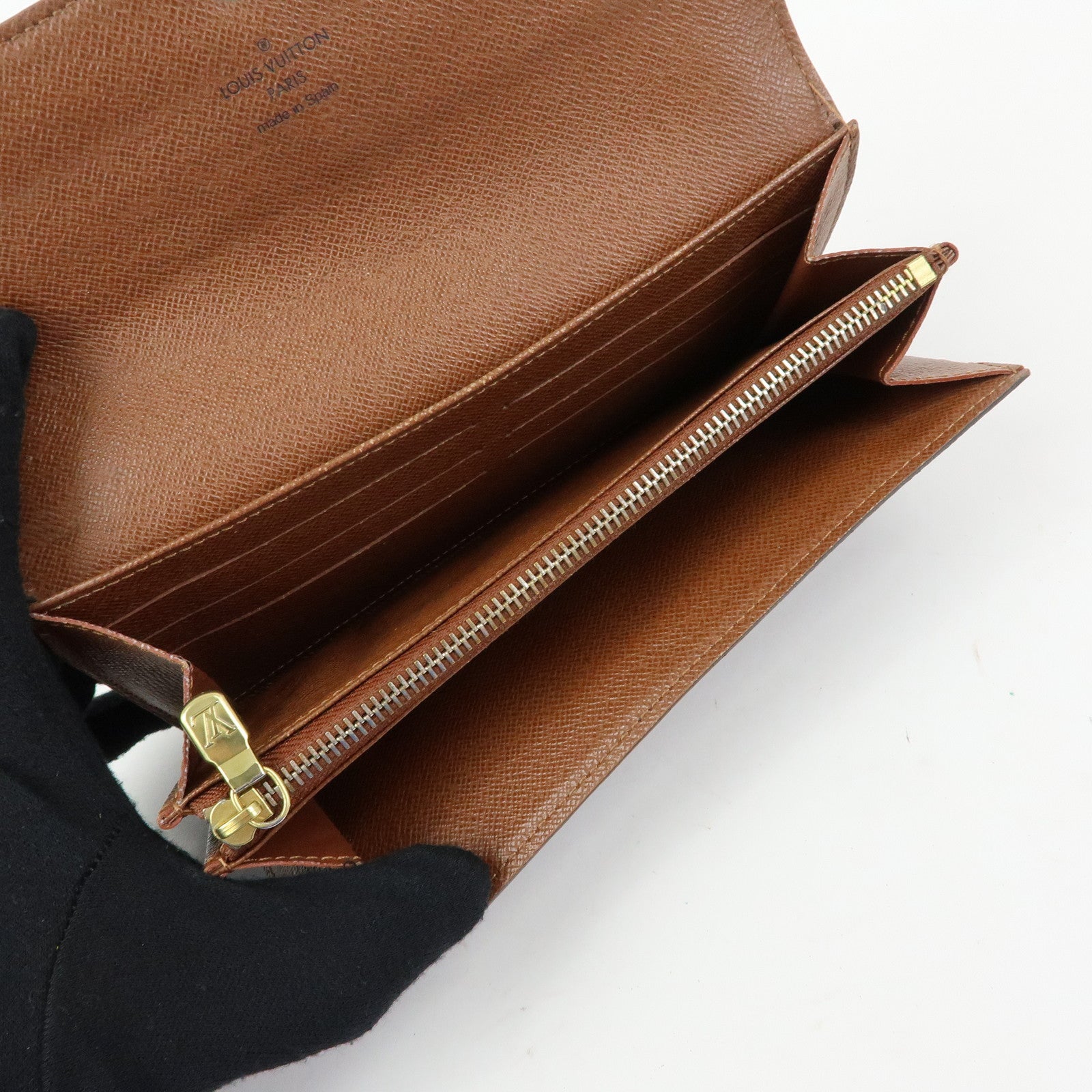 Louis Vuitton Monogram Portefeuille Sarah Long Wallet Brown M61734