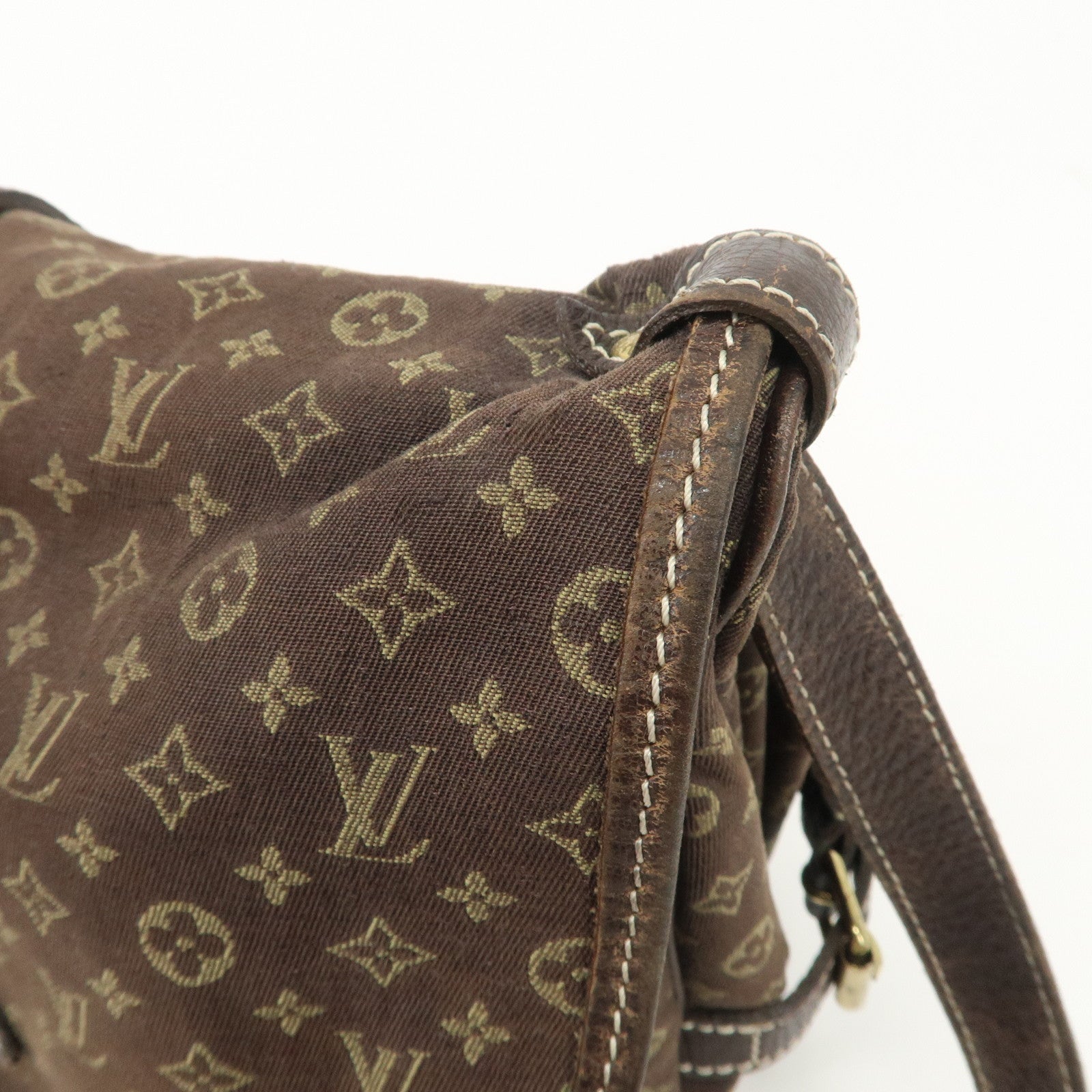 Louis Vuitton Monogram Mini Saumur 30 Hand Bag Brown Canvas M95227 Used