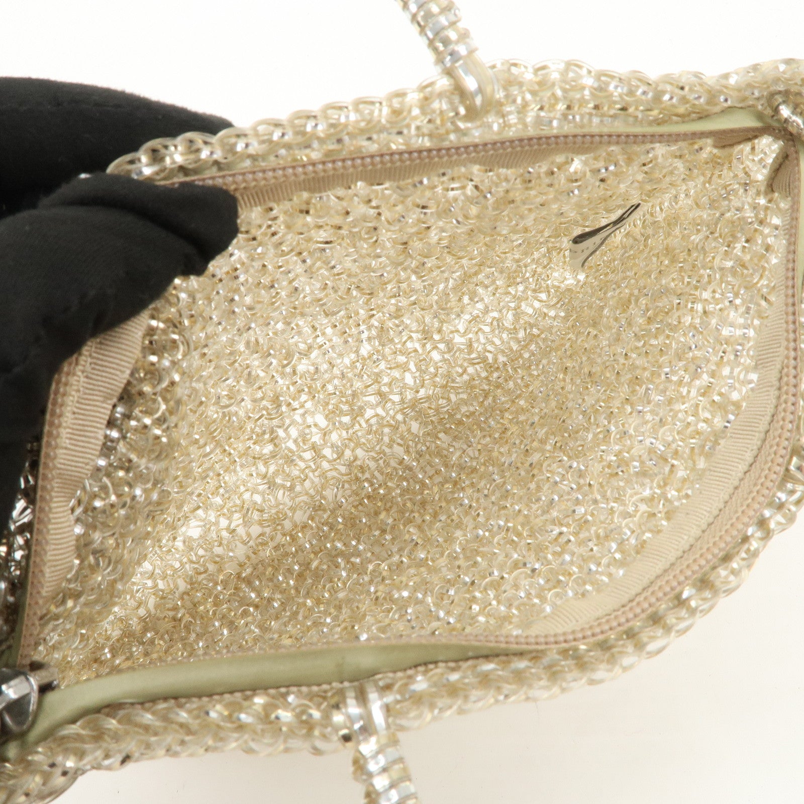 ANTEPRIMA PVC 2Way Bag Hand Bag Chain Shoulder Bag Champagne Gold