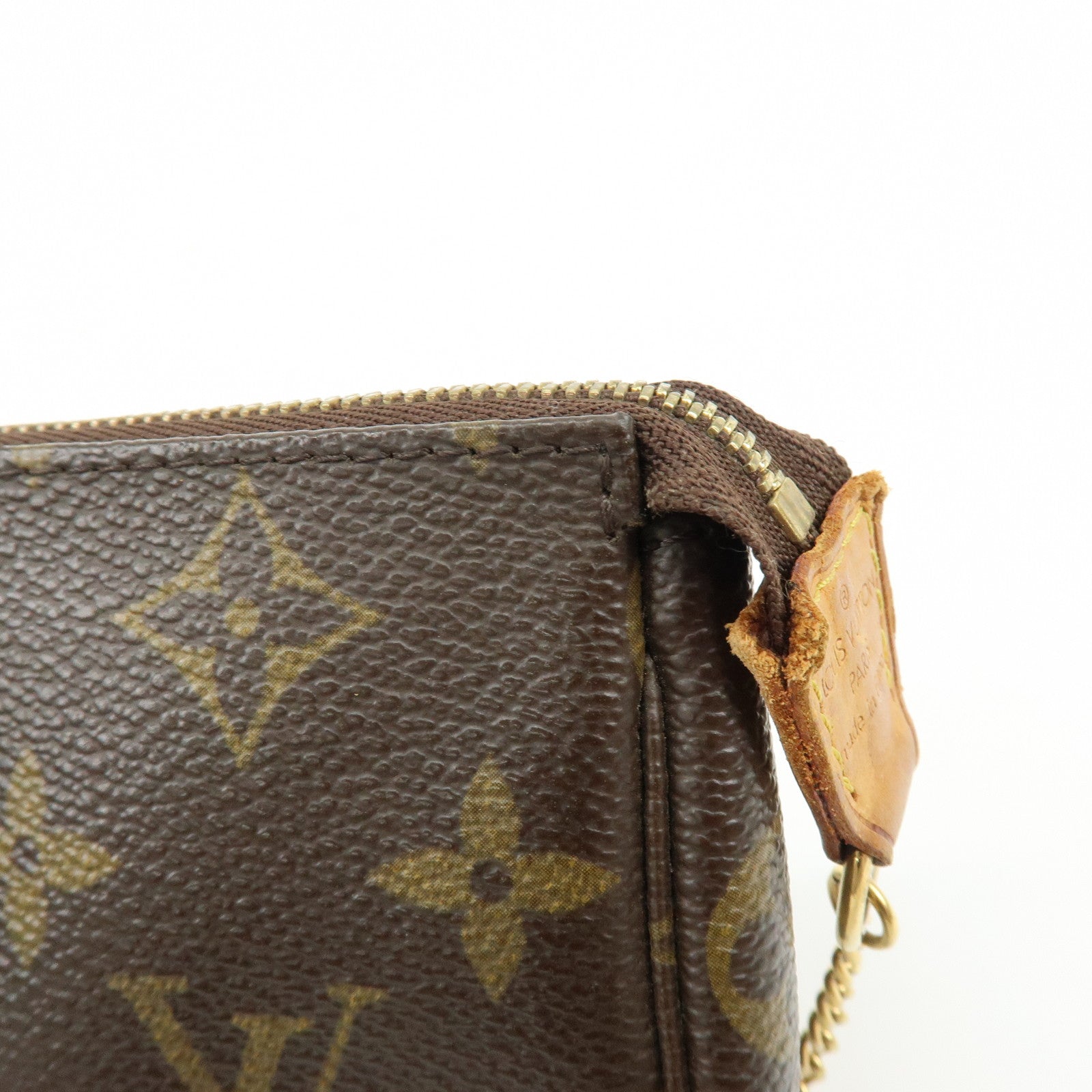 Louis Vuitton Monogram Mini Pochette Accessoires Hand Bag M58009