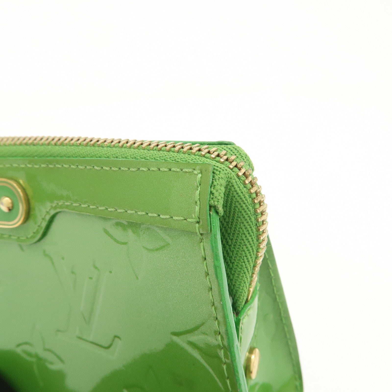 Louis Vuitton Monogram Vernis Trousse Cosmetic Pouch Green M93649