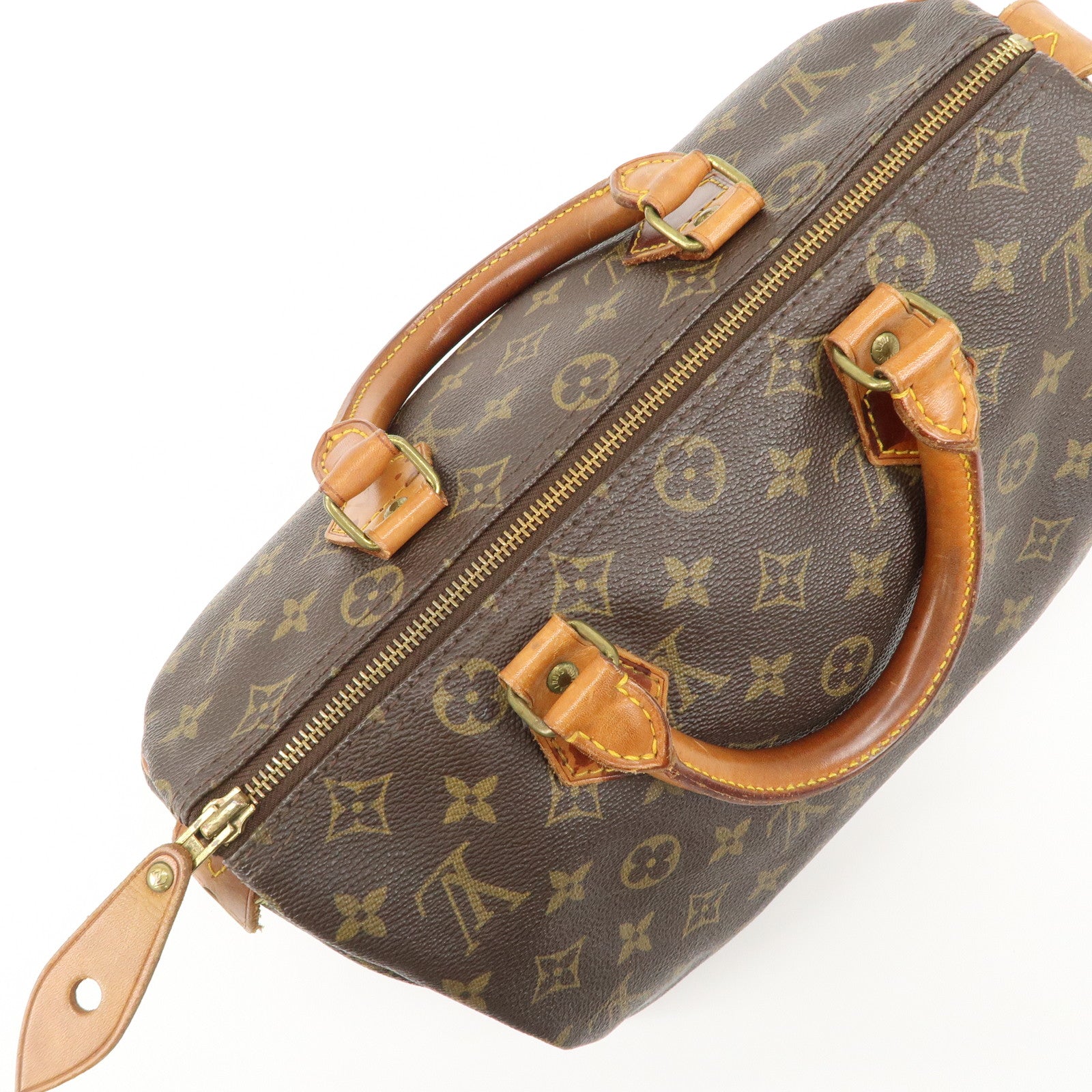 Louis Vuitton Monogram Speedy 30 Hand Bag Boston Bag Brown M41526 Used