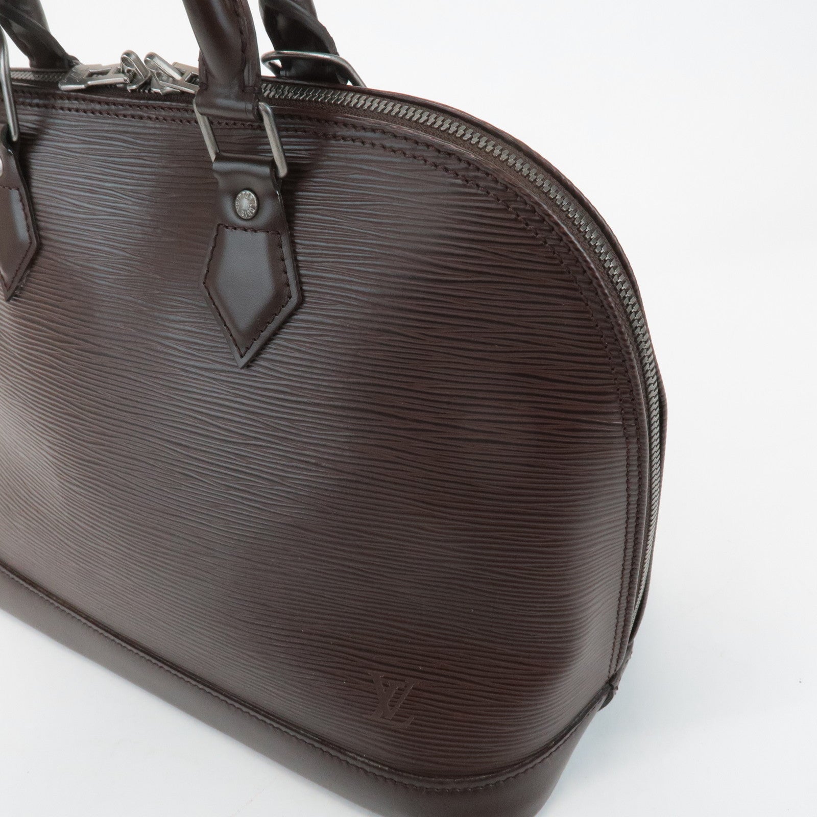 Louis Vuitton Epi Leather Alma PM Hand Bag Mocha Brown M5214D Used