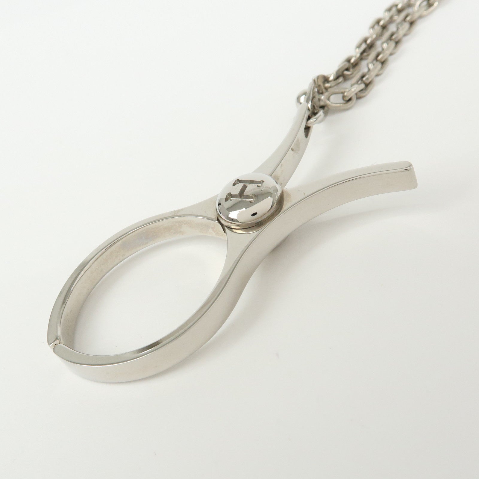 HERMES Filou Metal Glove Clip Glove Holder Silver