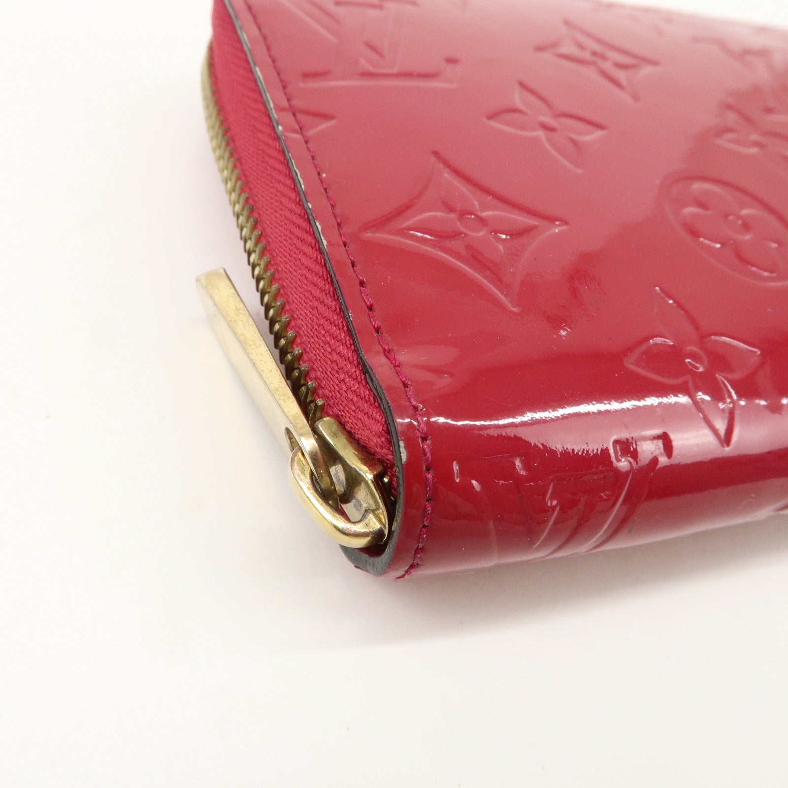 Louis Vuitton Monogram Vernis Round Zippy Wallet Rose Indien M91597 Used