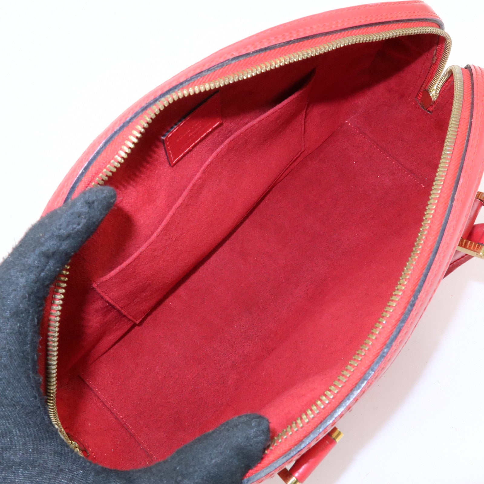 Louis Vuitton Epi Leather Jasmine Hand Bag Castilian Red M52087