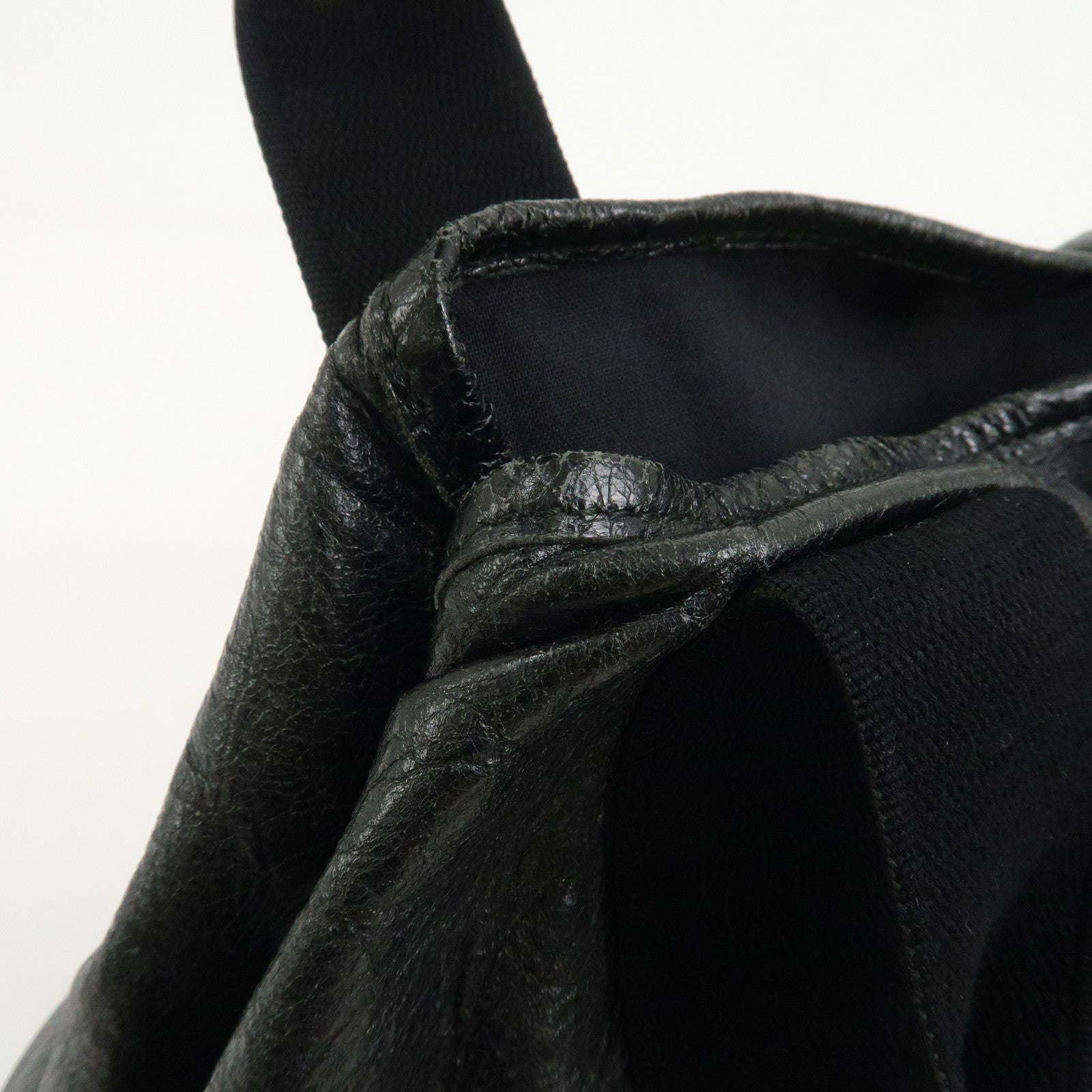 BALENCIAGA Exclusive Line Leather Black 339933