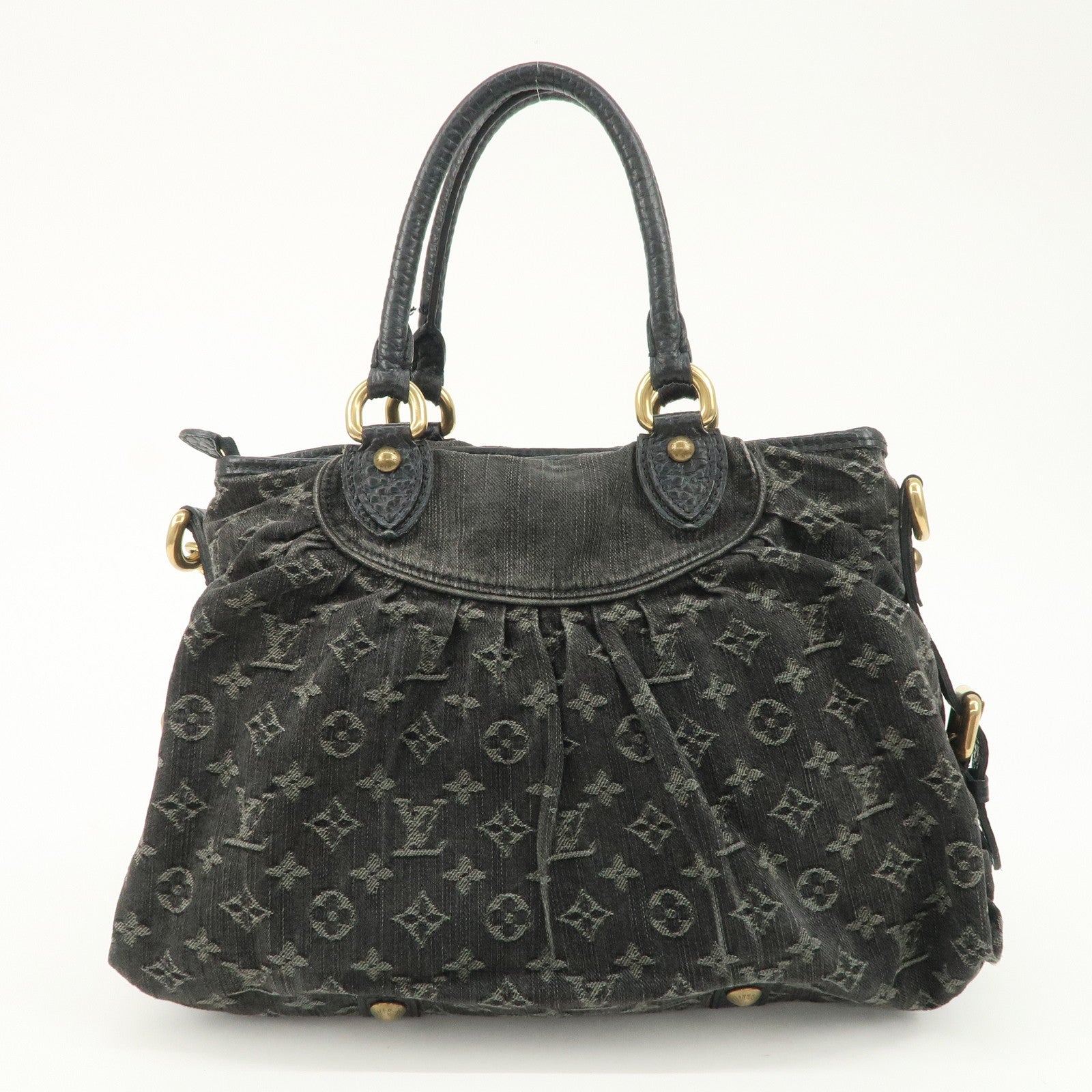 Louis Vuitton Monogram Denim Neo Cabby MM 2Way Bag Noir M95351