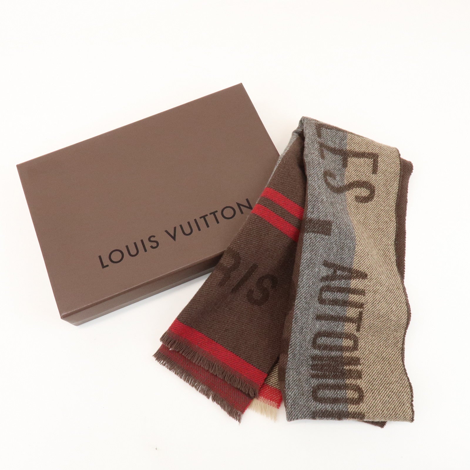 Louis Vuitton Echarpe Logomania Monogram Wool Silk Scarf 413287